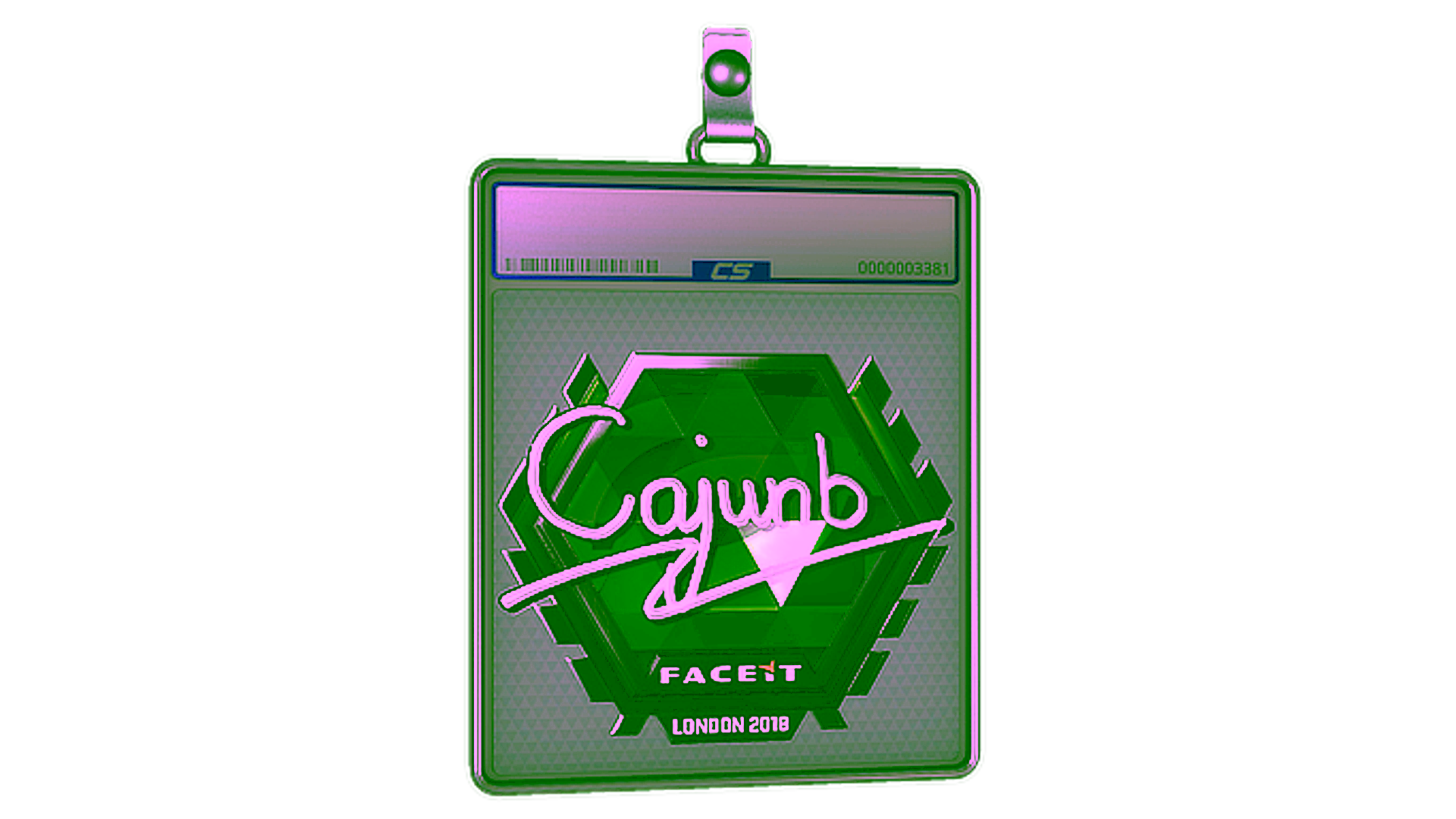 Wyświetl dla Sticker Slab | cajunb (Foil) | London 2018