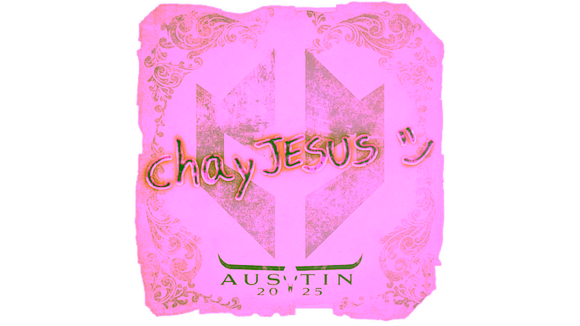 Display for Sticker | chayJESUS | Austin 2025
