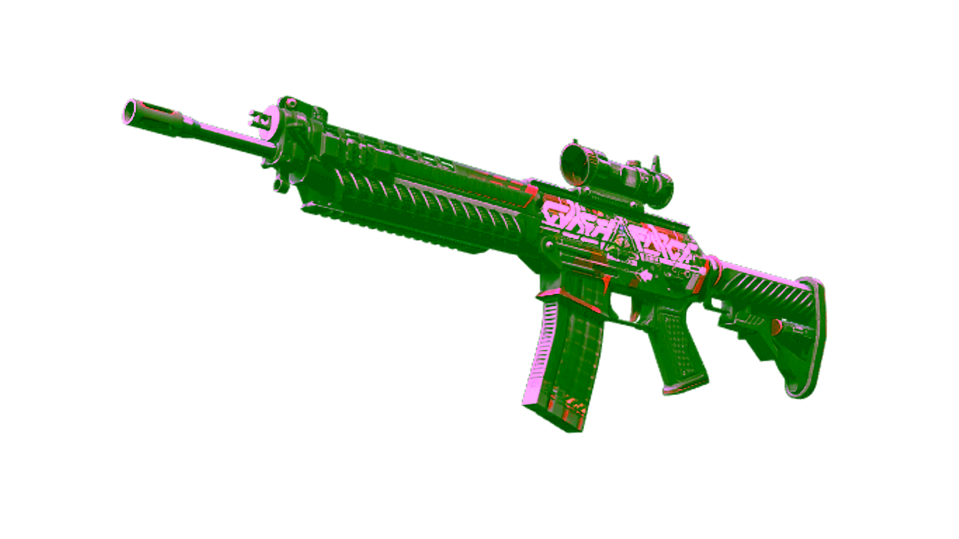 Display for StatTrak™ SG 553 | Cyberforce (Well-Worn)