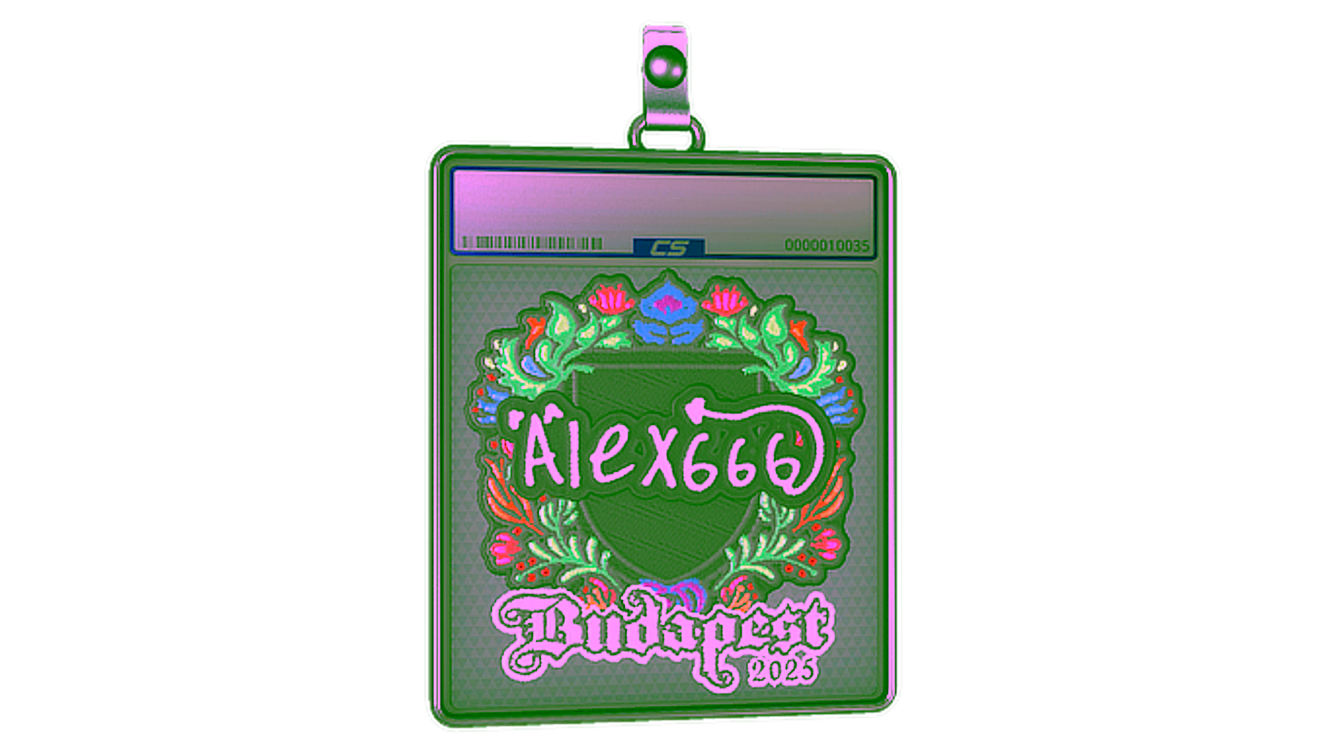 Display for Sticker Slab | alex666 (Embroidered) | Budapest 2025