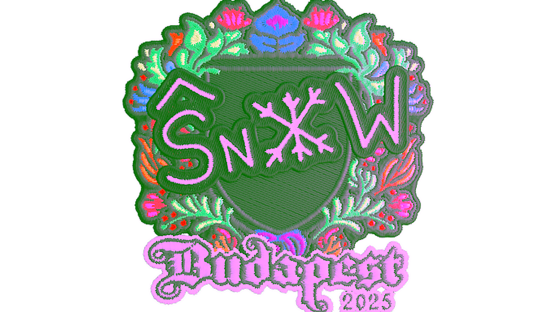 Display for Sticker | snow (Embroidered) | Budapest 2025