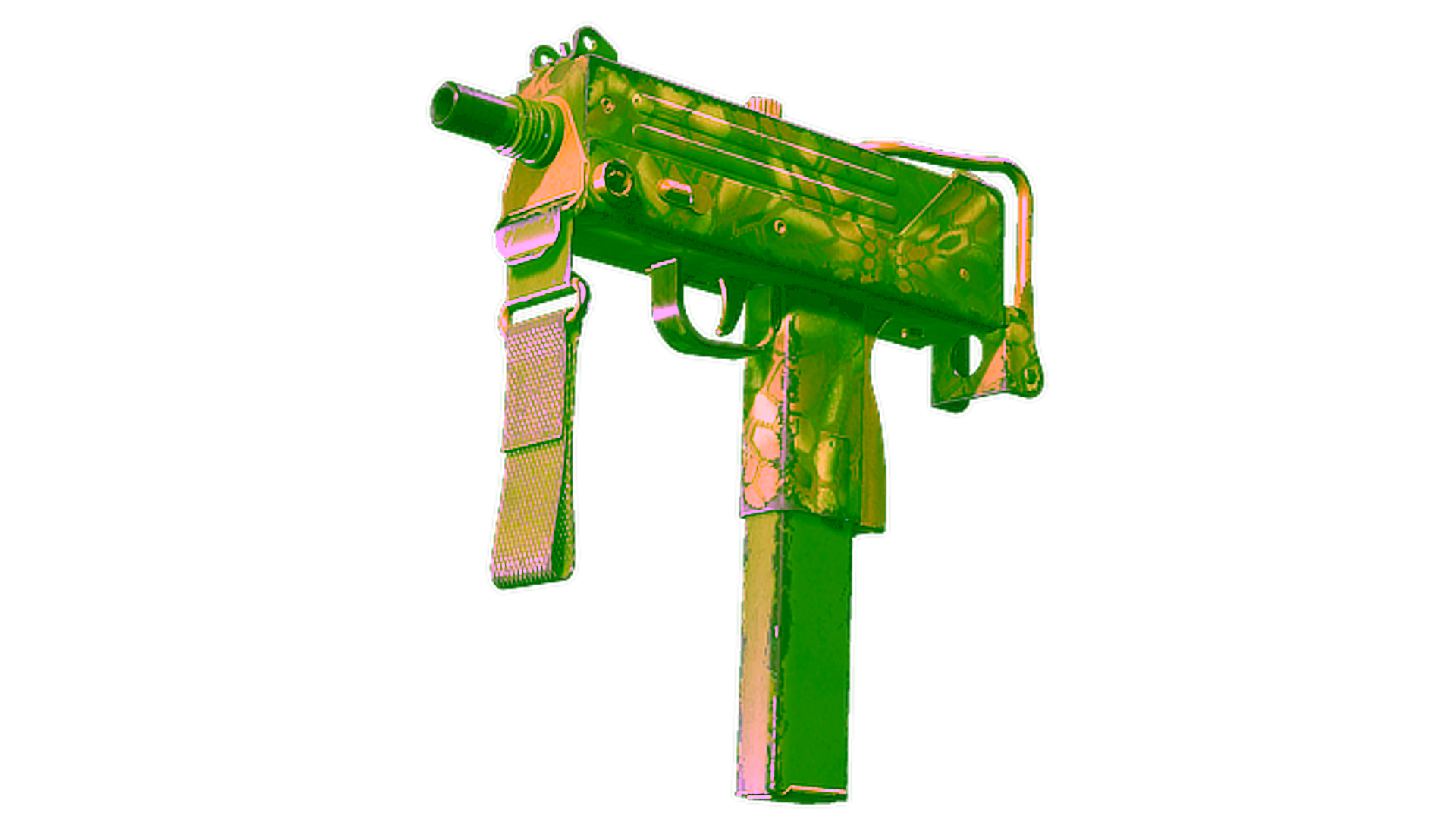 Display for Souvenir MAC-10 | Acid Hex (Well-Worn)