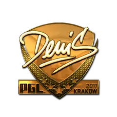 Sticker | denis (Gold) | Krakow 2017