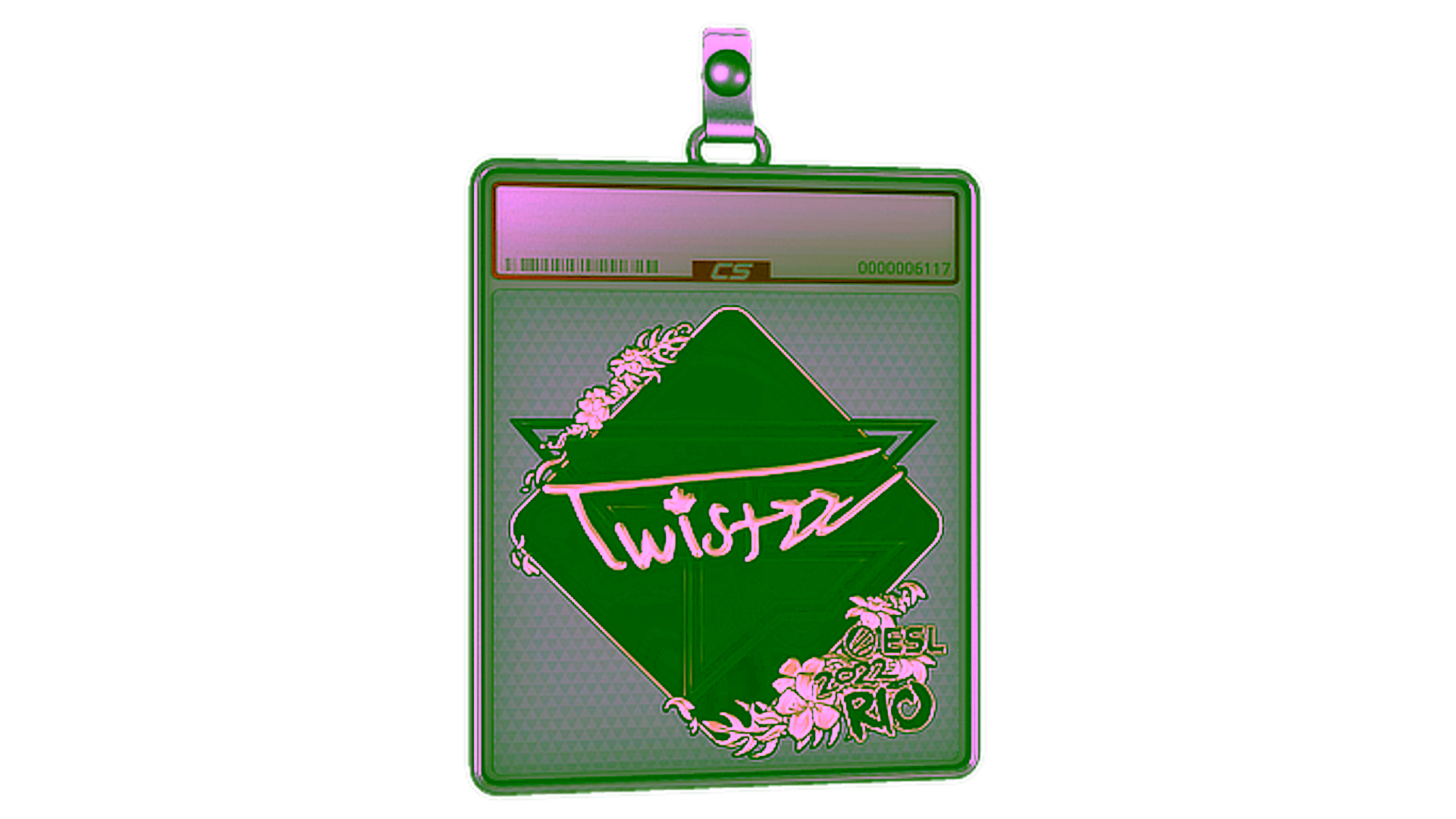 Display for Sticker Slab | Twistzz (Gold) | Rio 2022