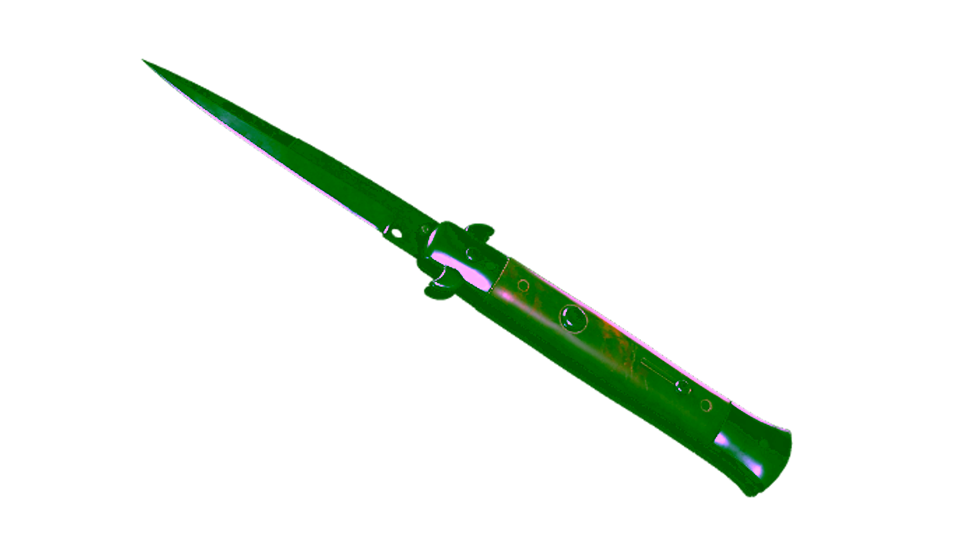 Display for ★ StatTrak™ Stiletto Knife | Blue Steel (Well-Worn)