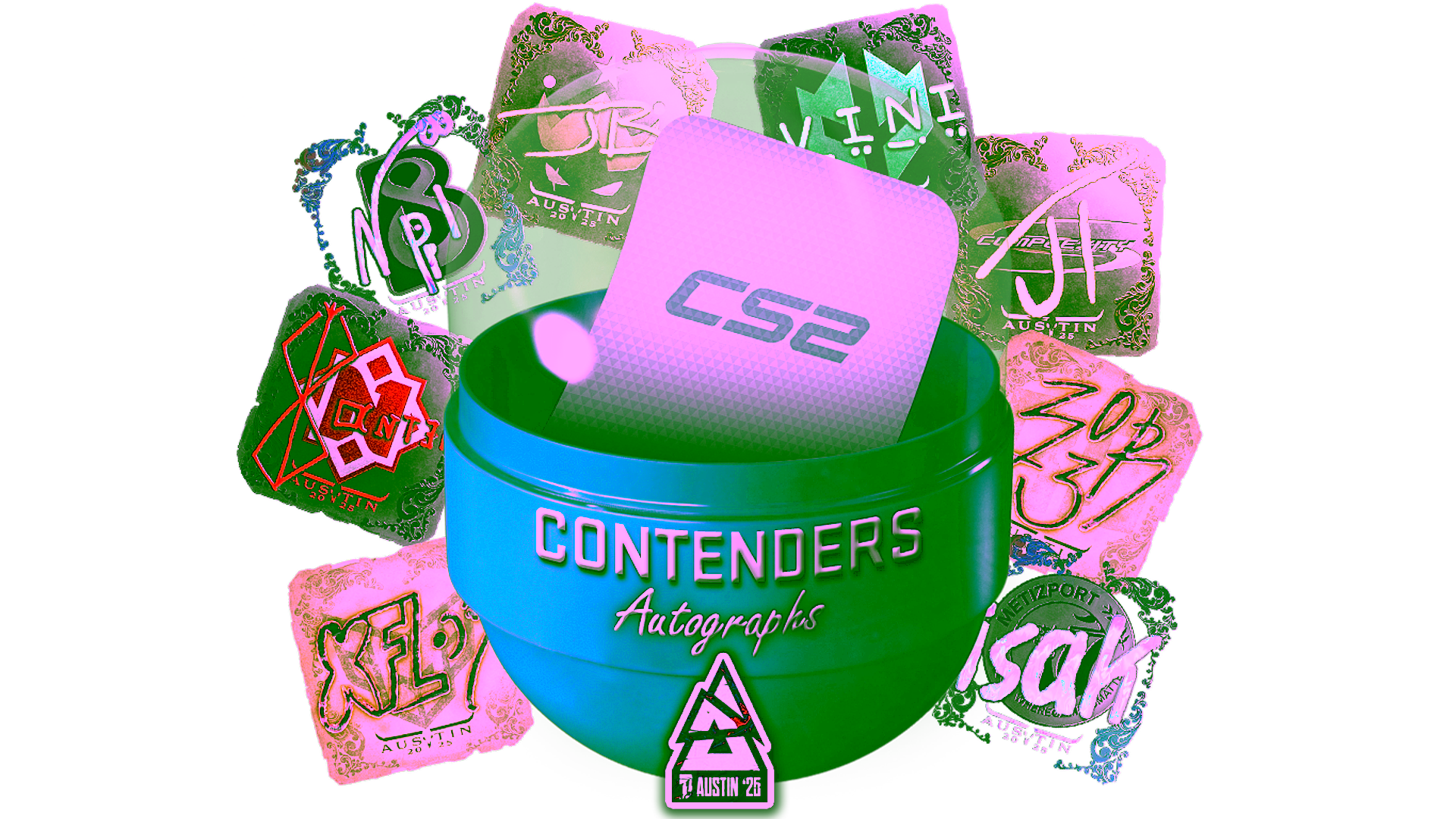 Display for Austin 2025 Contenders Autograph Capsule