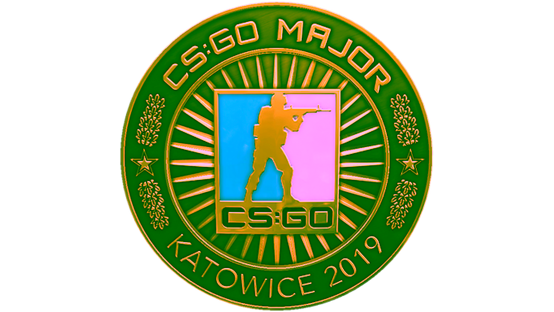 Display for Katowice 2019 Gold Coin