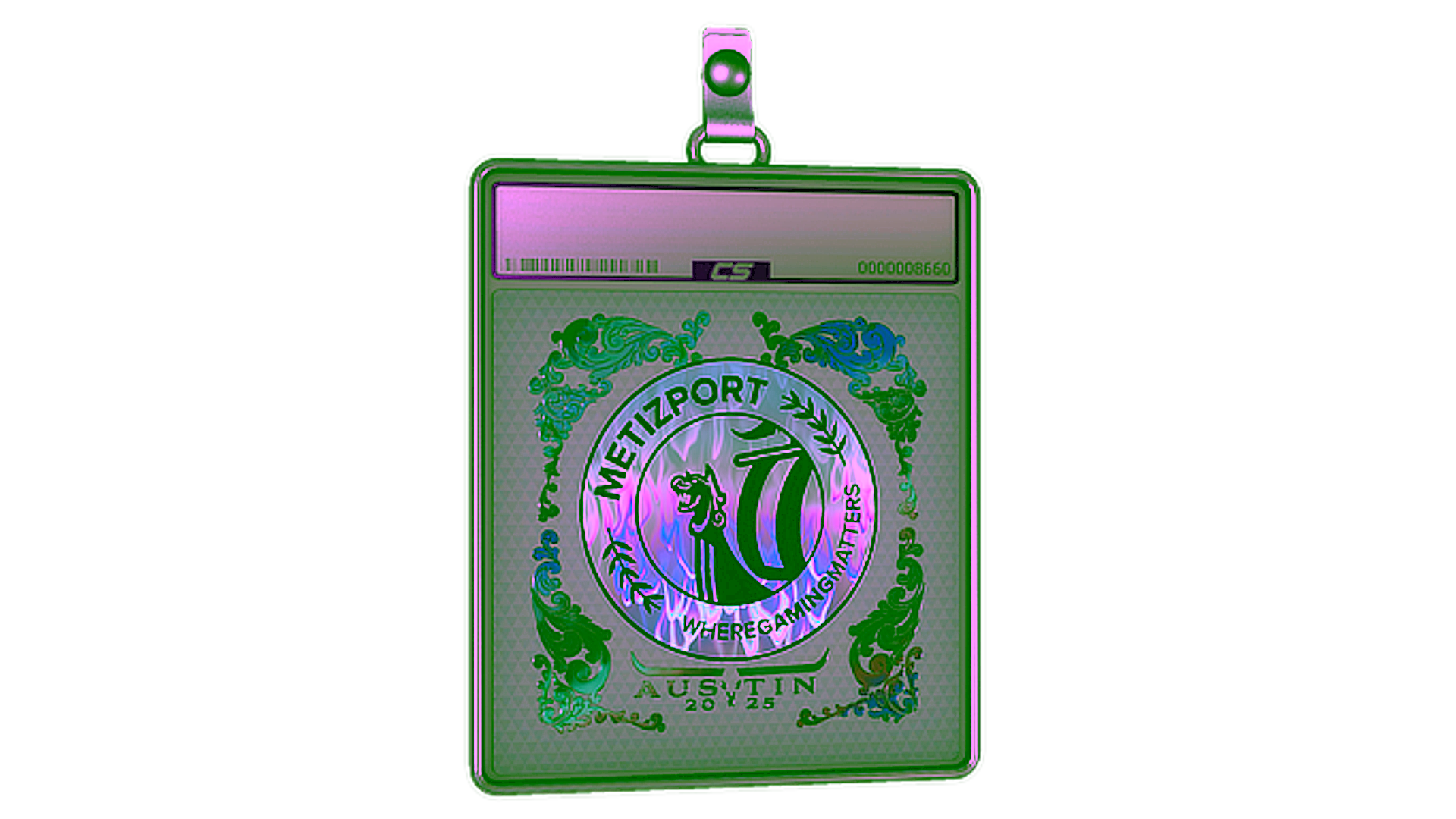 Display for Sticker Slab | Metizport (Holo) | Austin 2025