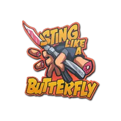 Sticker Sting Like A Butterfly