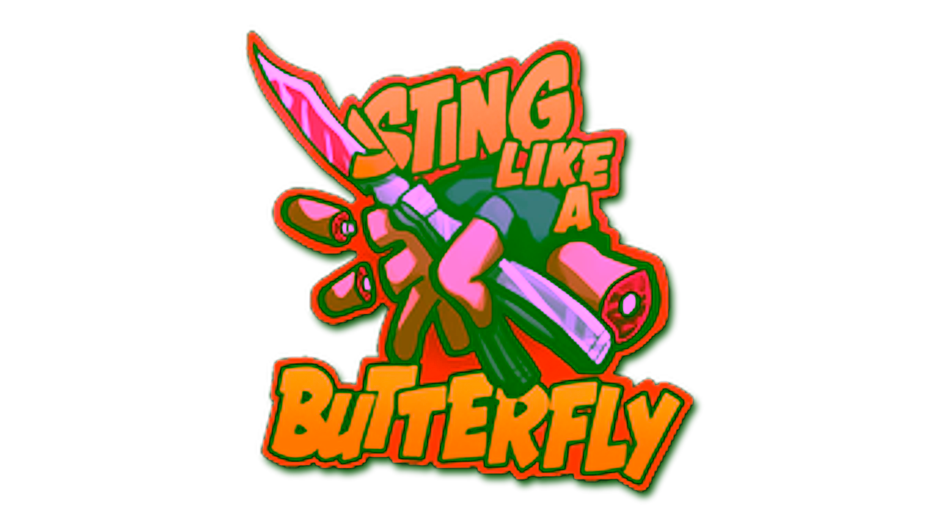 Visar för Sticker | Sting Like A Butterfly