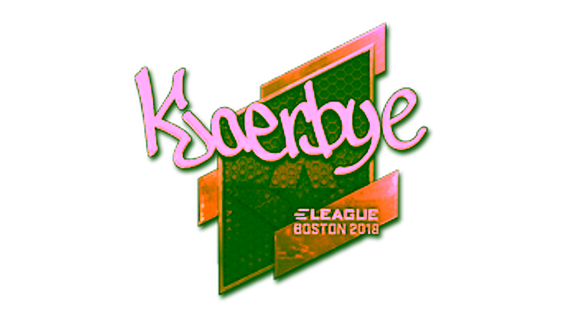 Display for Sticker | Kjaerbye (Gold) | Boston 2018