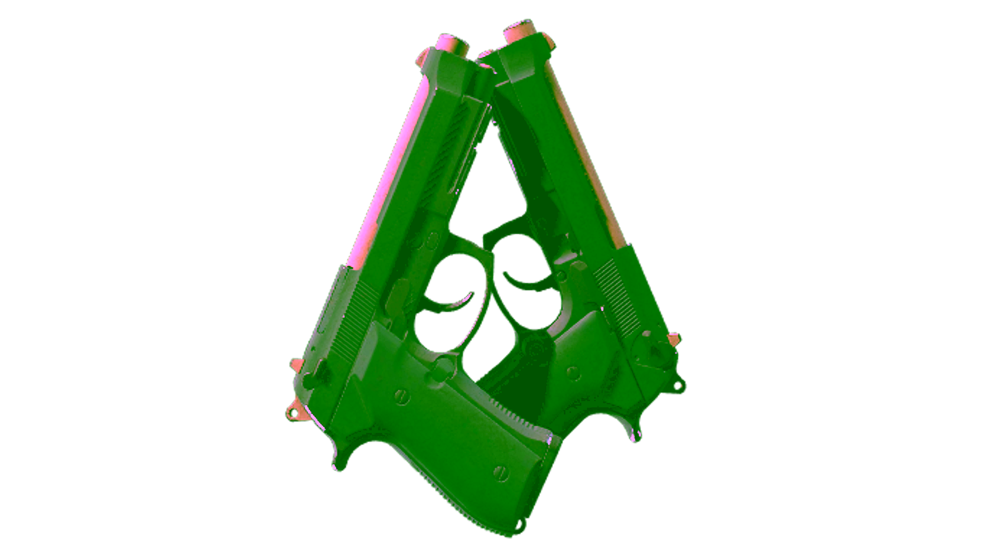 Display for Dual Berettas | Contractor (Well-Worn)