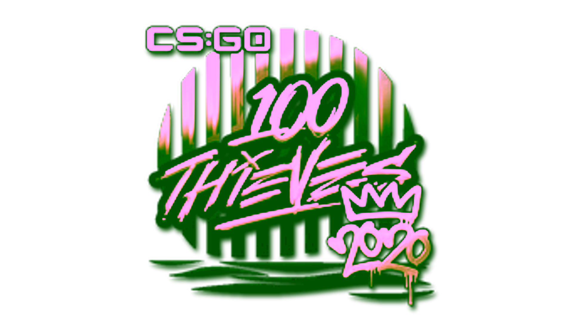 Display for Sticker | 100 Thieves (Gold) | 2020 RMR