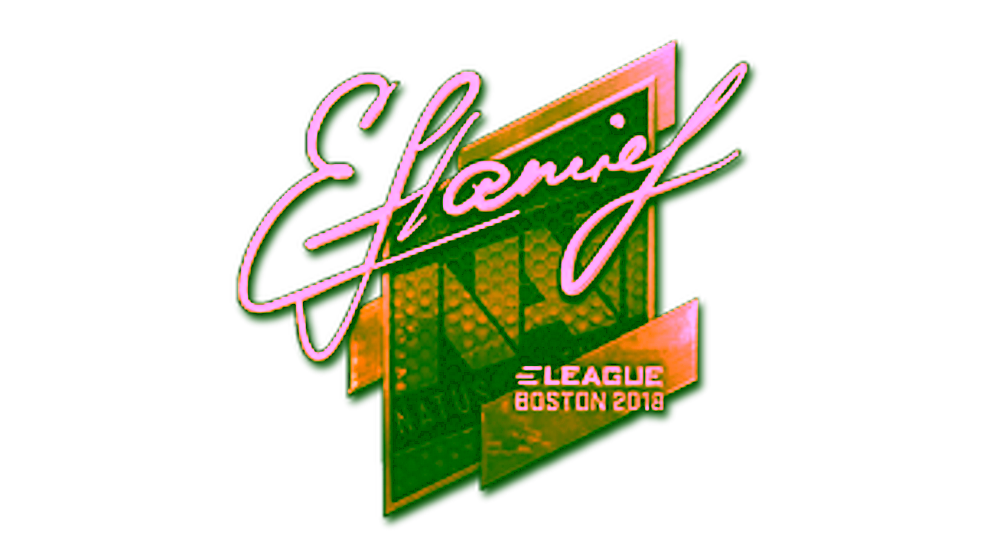 Display for Sticker | flamie (Gold) | Boston 2018