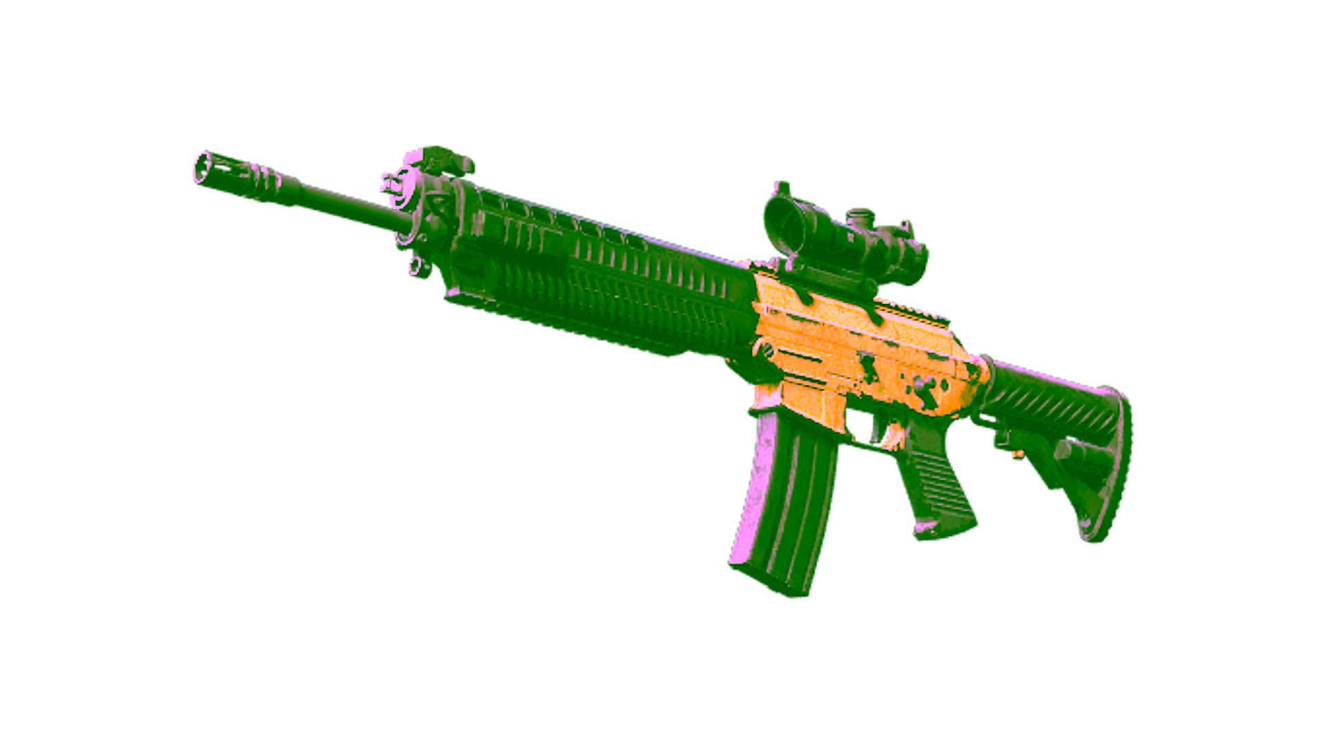 Display for Souvenir SG 553 | Bulldozer (Battle-Scarred)
