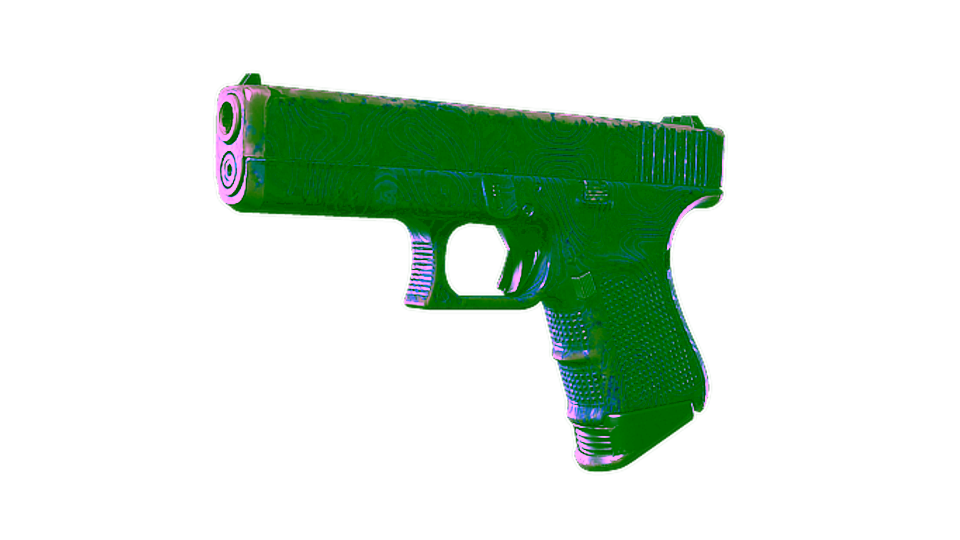 Display for Souvenir Glock-18 | Ocean Topo (Well-Worn)