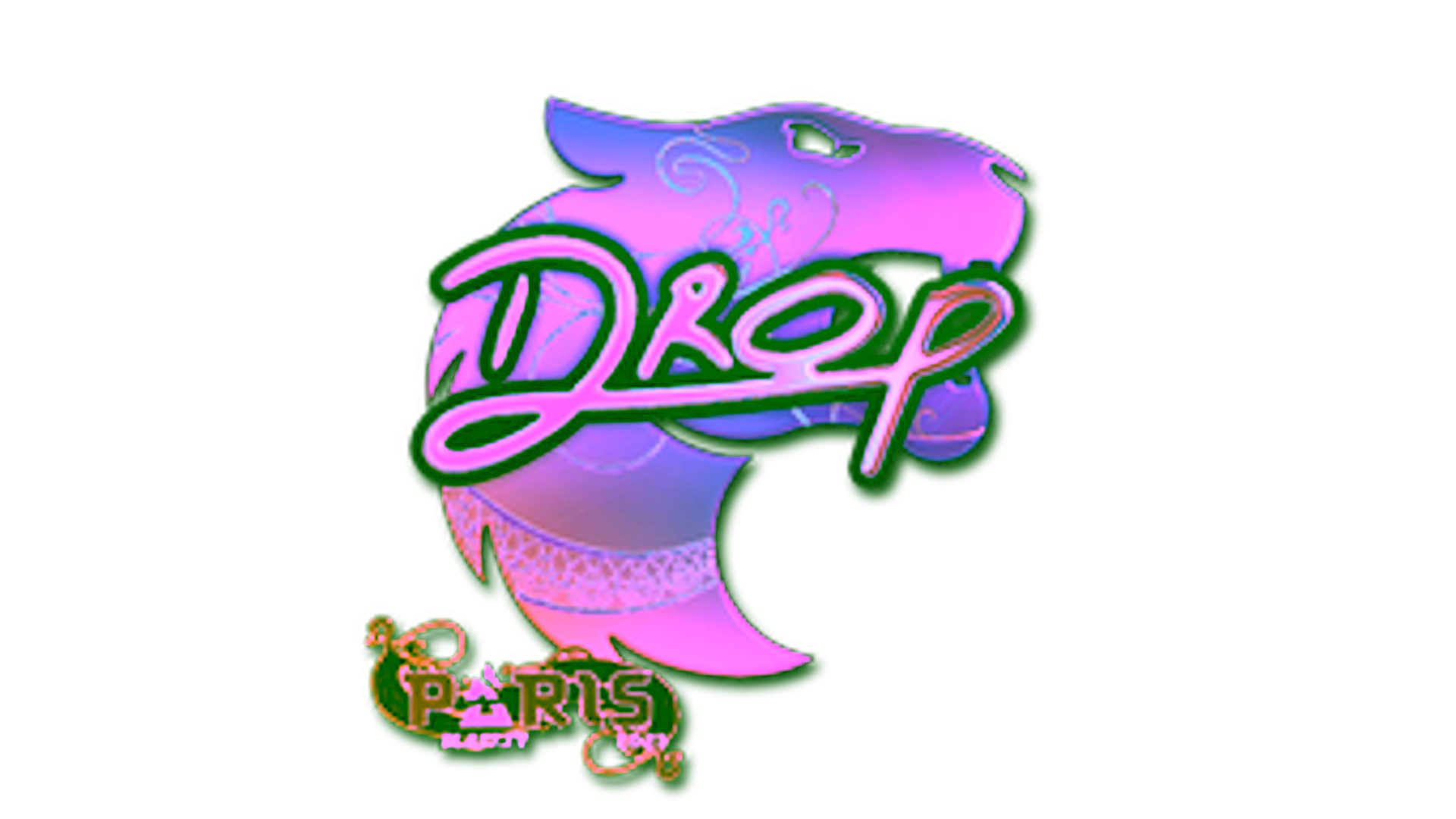 Visar för Sticker | drop (Holo) | Paris 2023