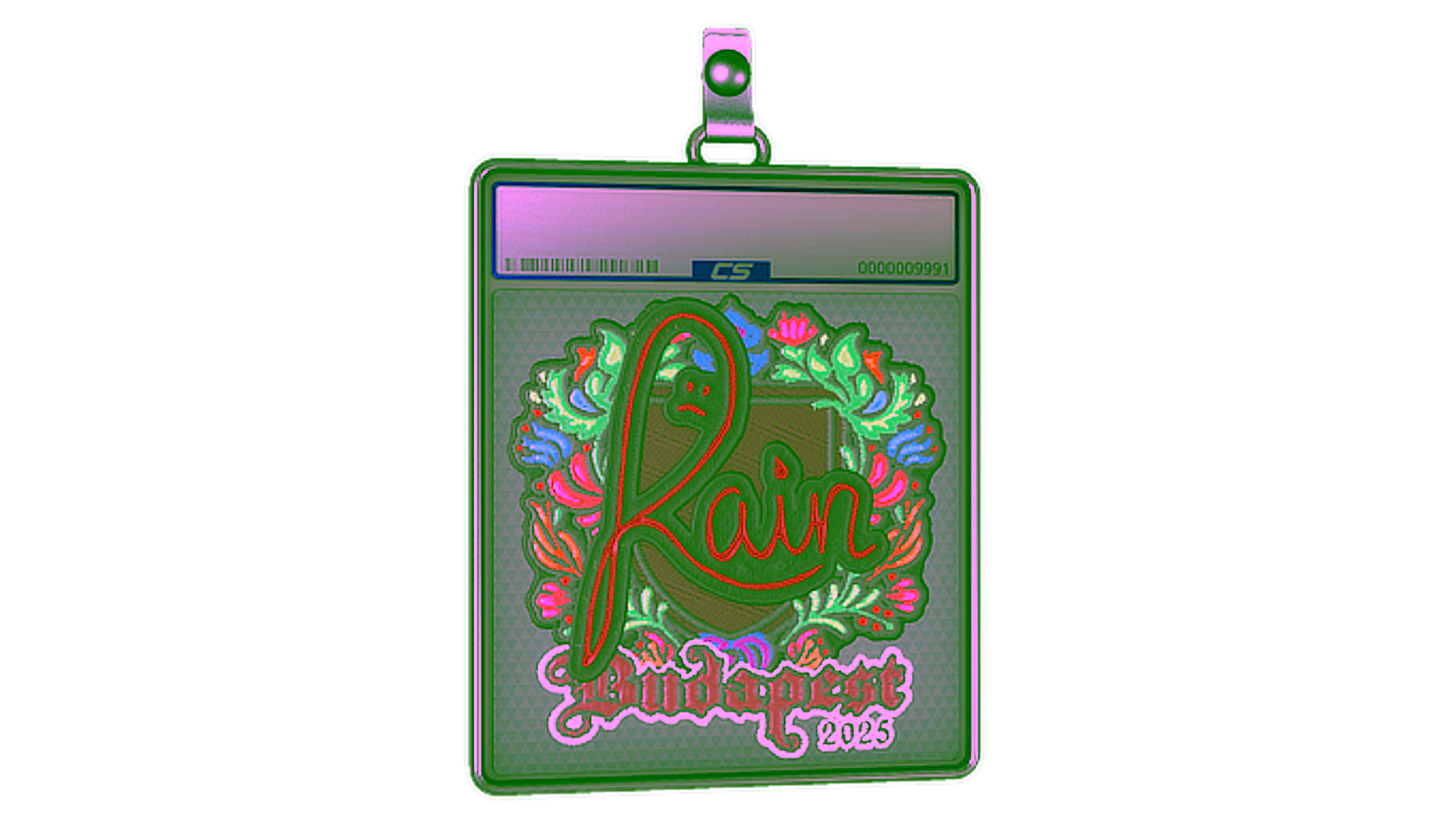 Display for Sticker Slab | rain (Embroidered) | Budapest 2025