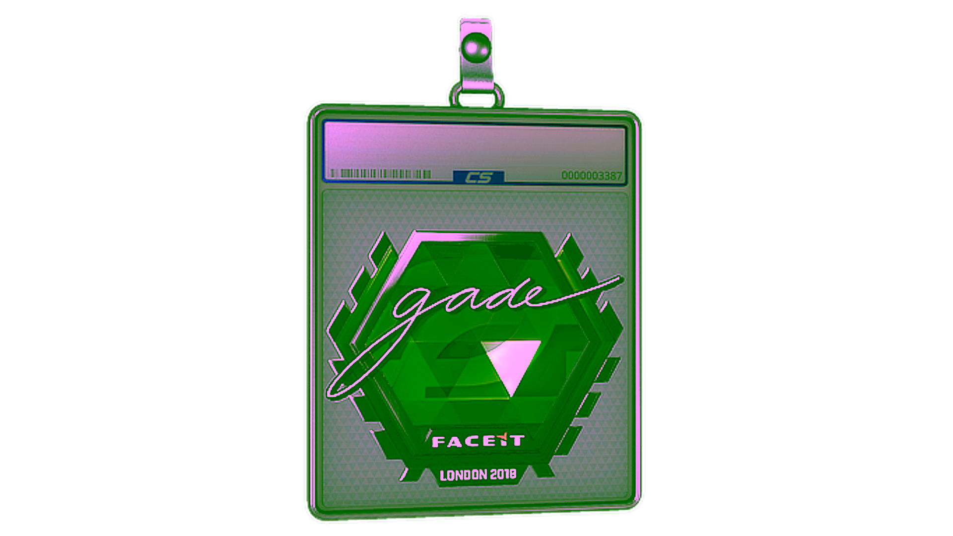 Affichage pour Sticker Slab | gade (Foil) | London 2018