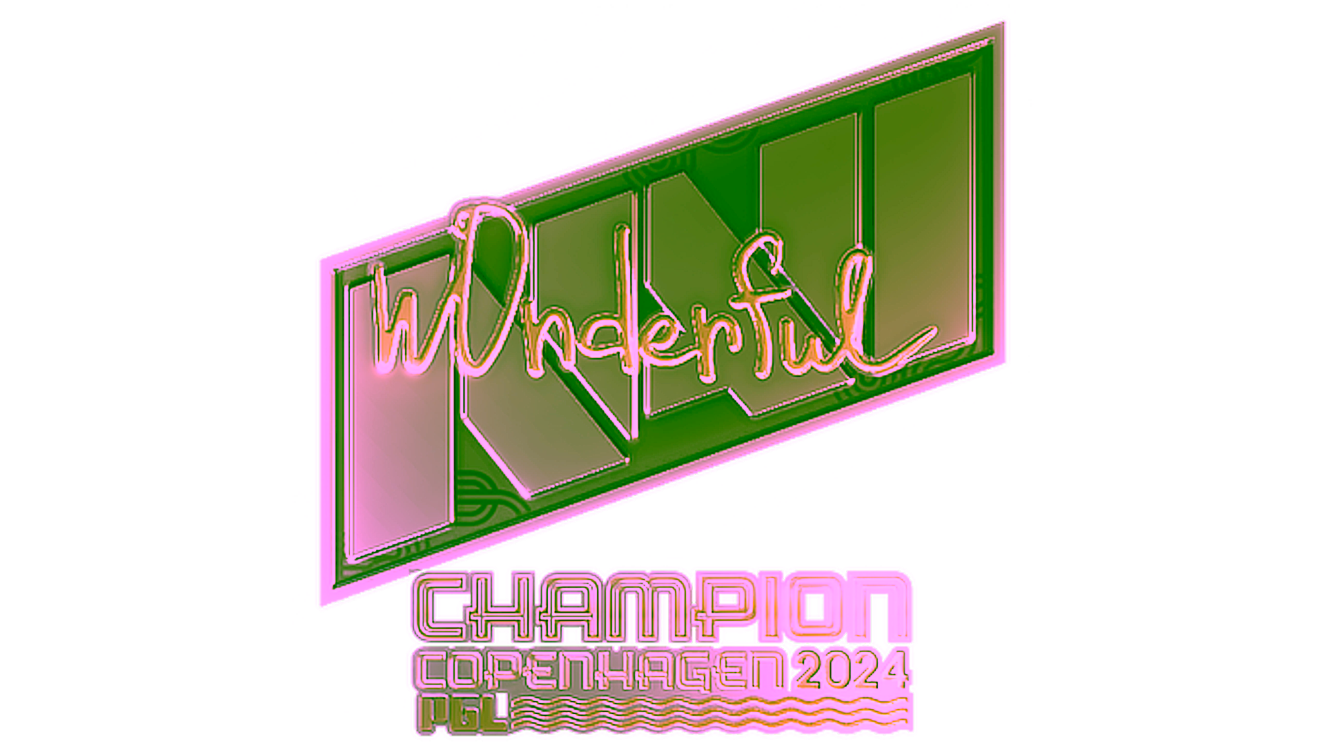 Display for Sticker | w0nderful (Gold, Champion) | Copenhagen 2024