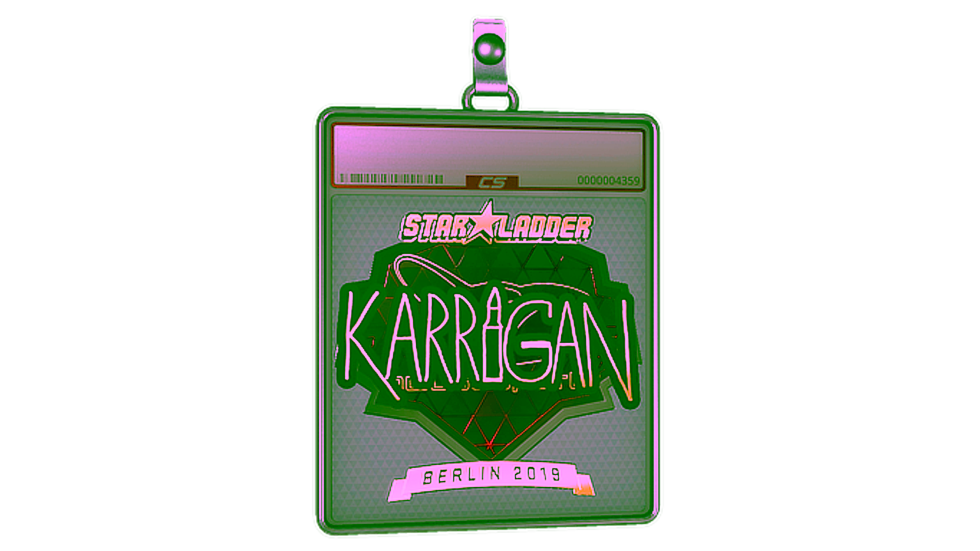 Anzeige für Sticker Slab | karrigan (Gold) | Berlin 2019