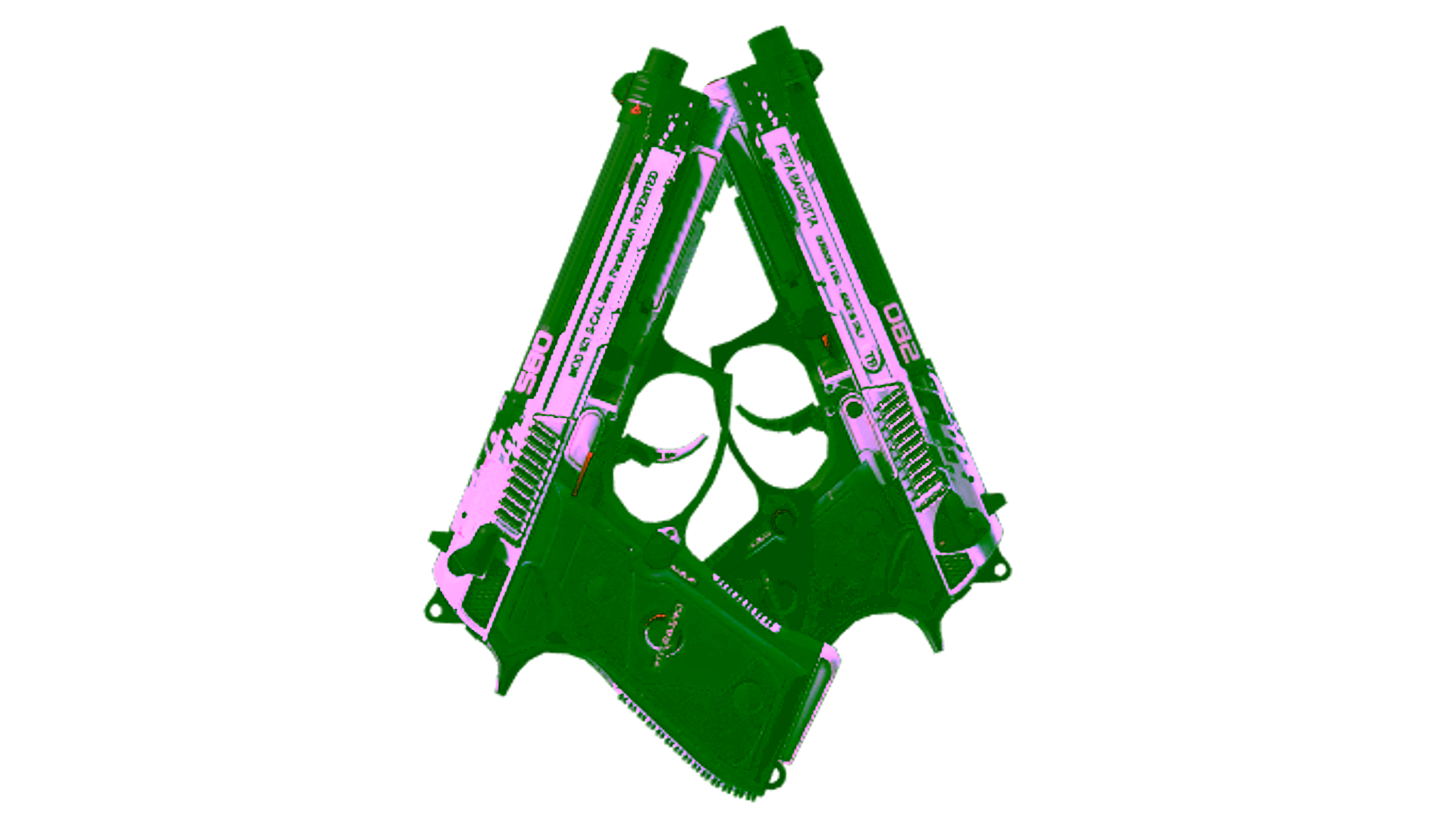 Display for StatTrak™ Dual Berettas | Dezastre (Minimal Wear)