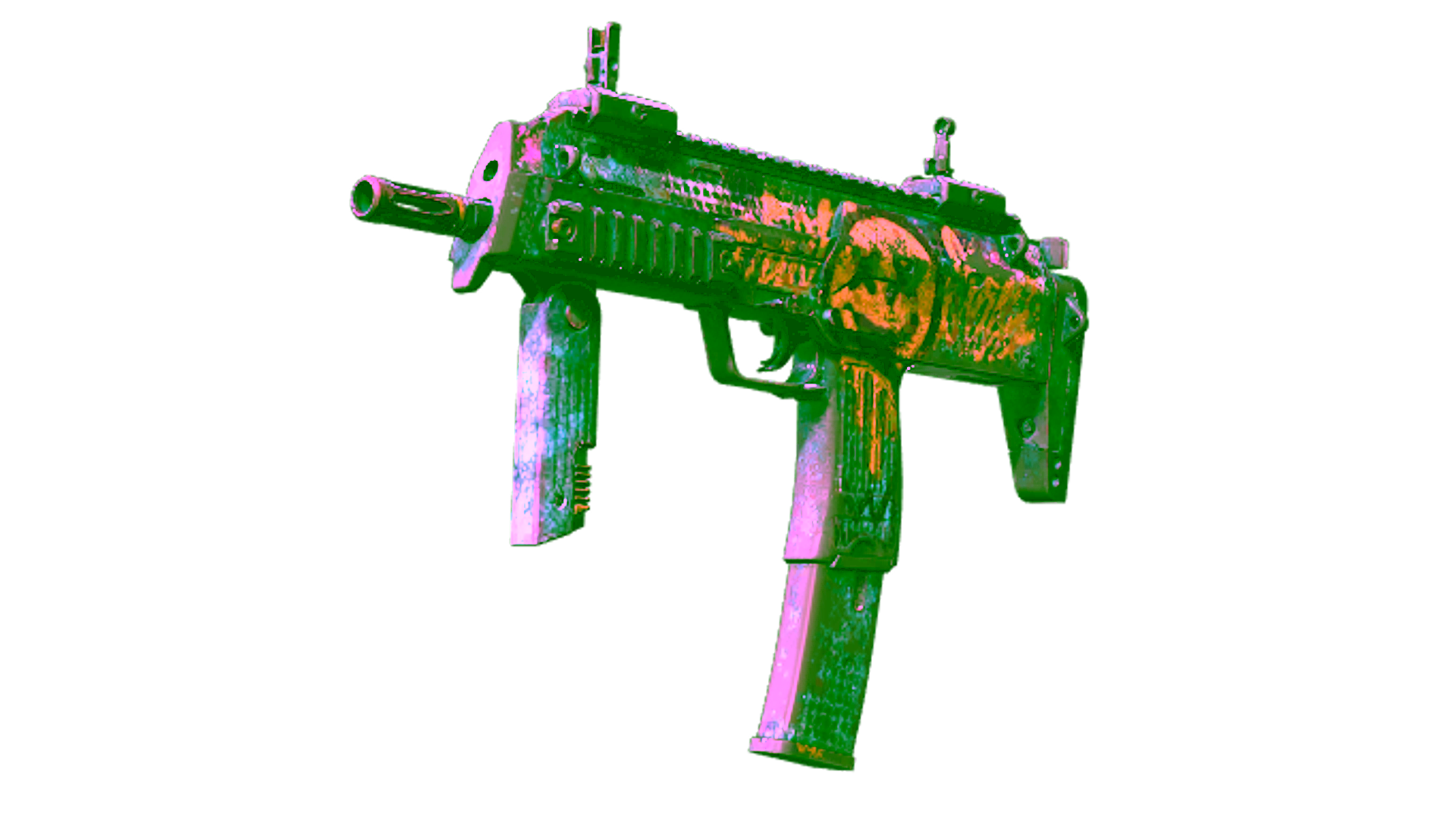 Display for StatTrak™ MP7 | Just Smile (Battle-Scarred)