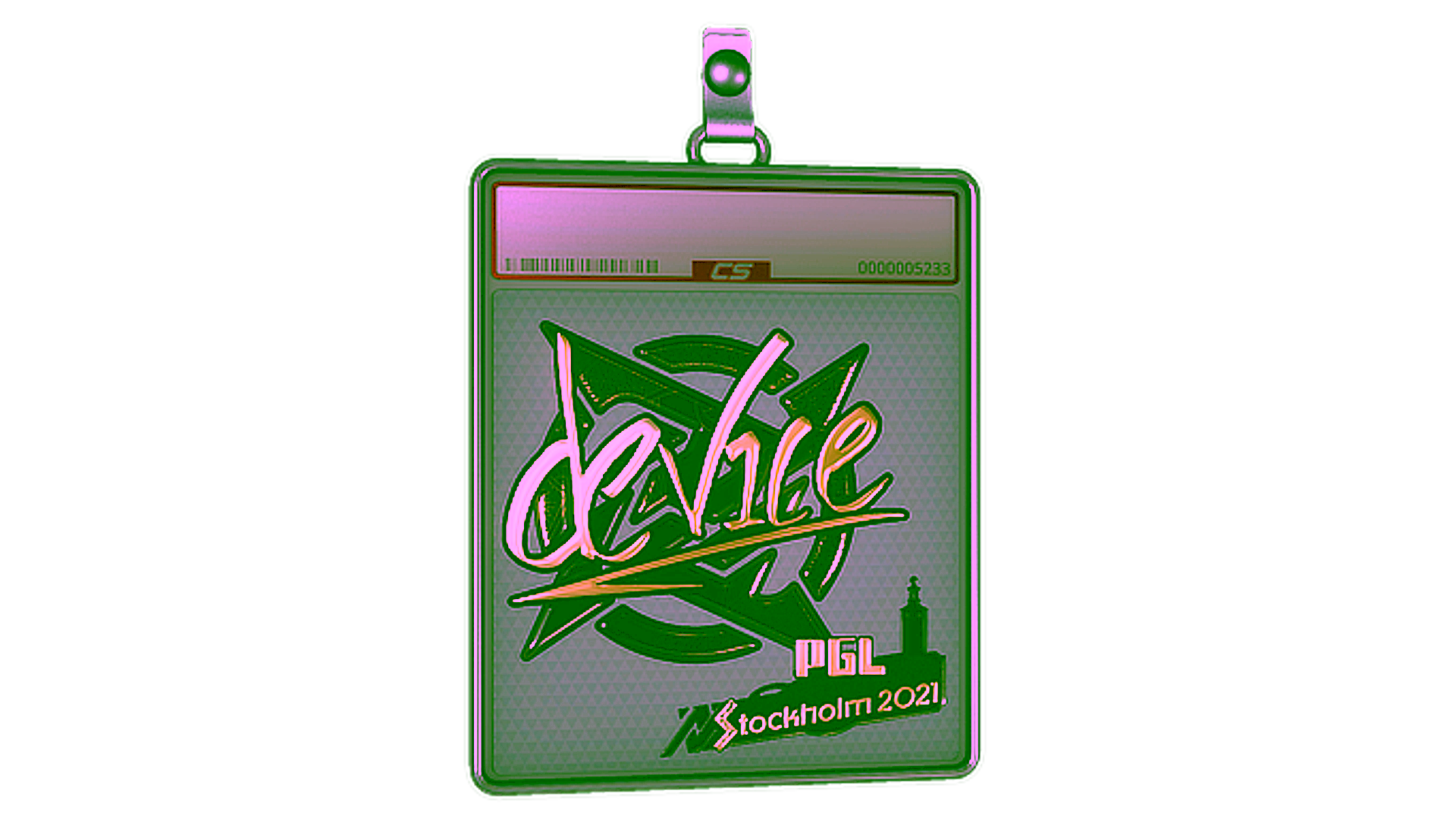 Display for Sticker Slab | device (Gold) | Stockholm 2021