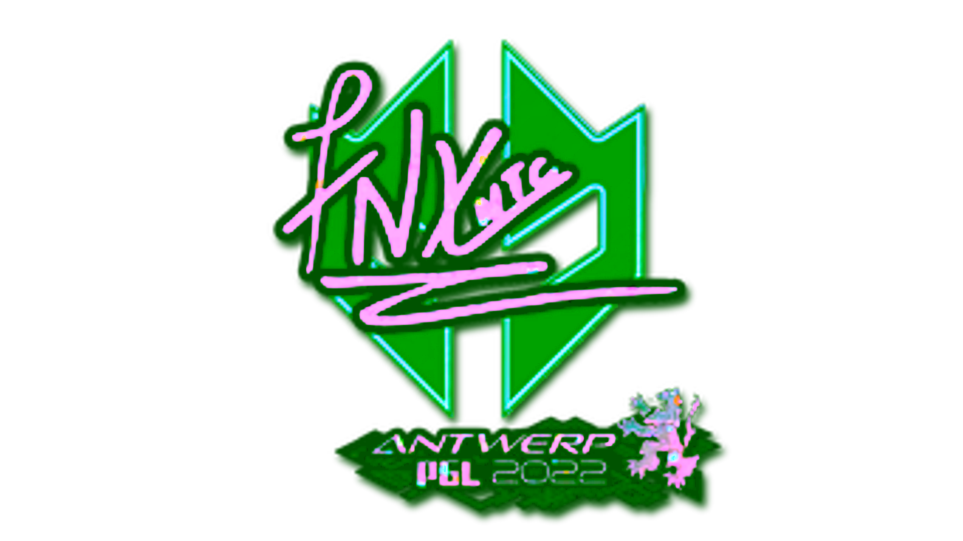 Rodyti Sticker | fnx (Glitter) | Antwerp 2022