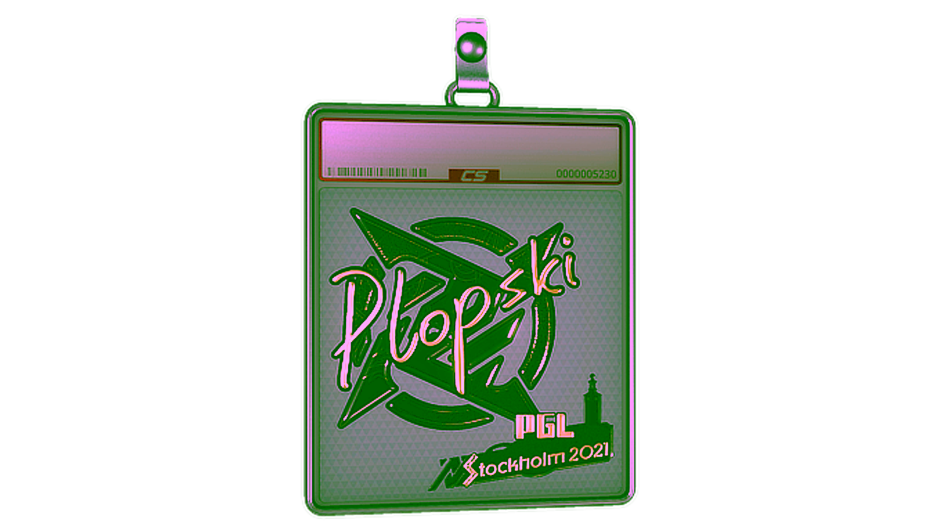 Display for Sticker Slab | Plopski (Gold) | Stockholm 2021