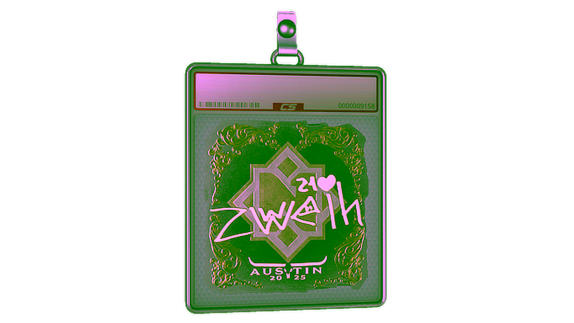 Display for Sticker Slab | zweih (Gold) | Austin 2025