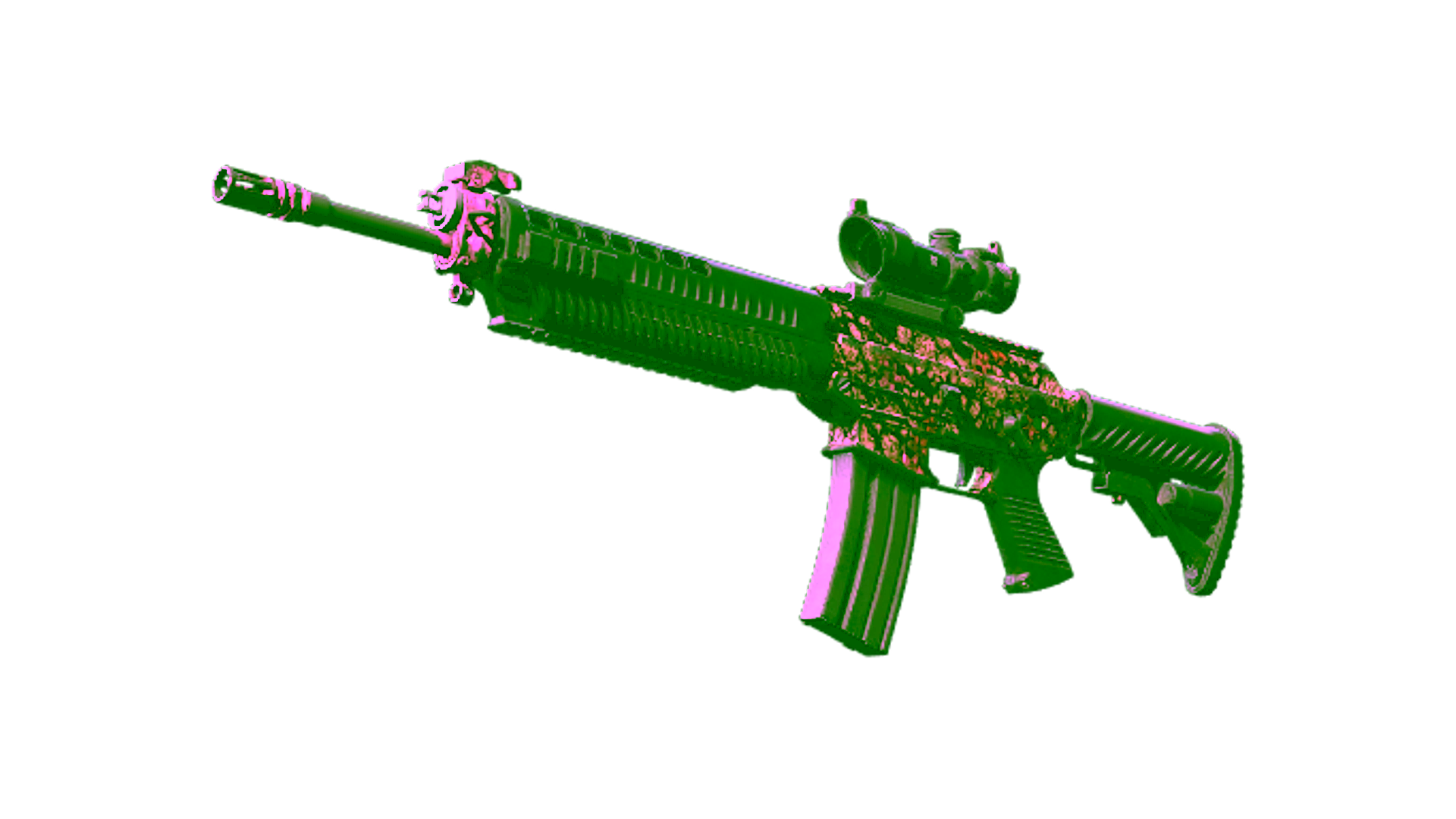 Display for SG 553 | Desert Blossom (Battle-Scarred)