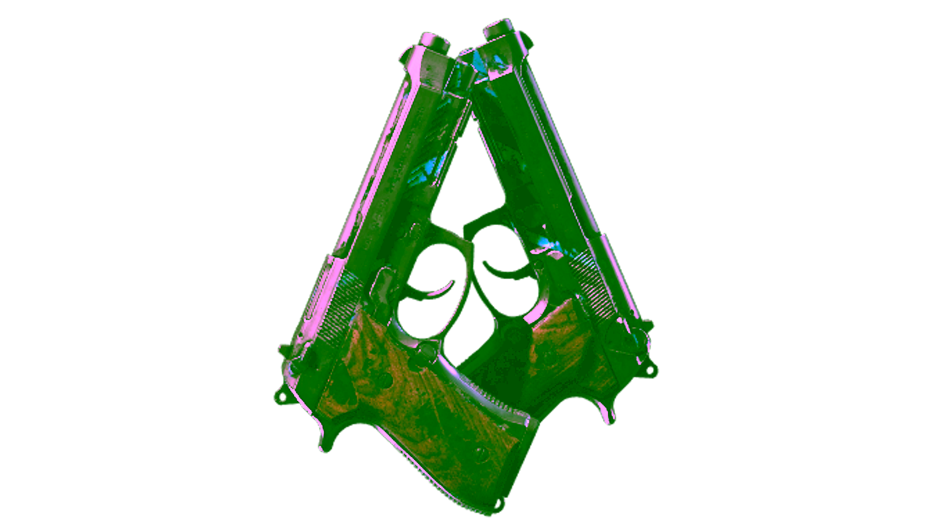 Display for StatTrak™ Dual Berettas | Shred (Battle-Scarred)