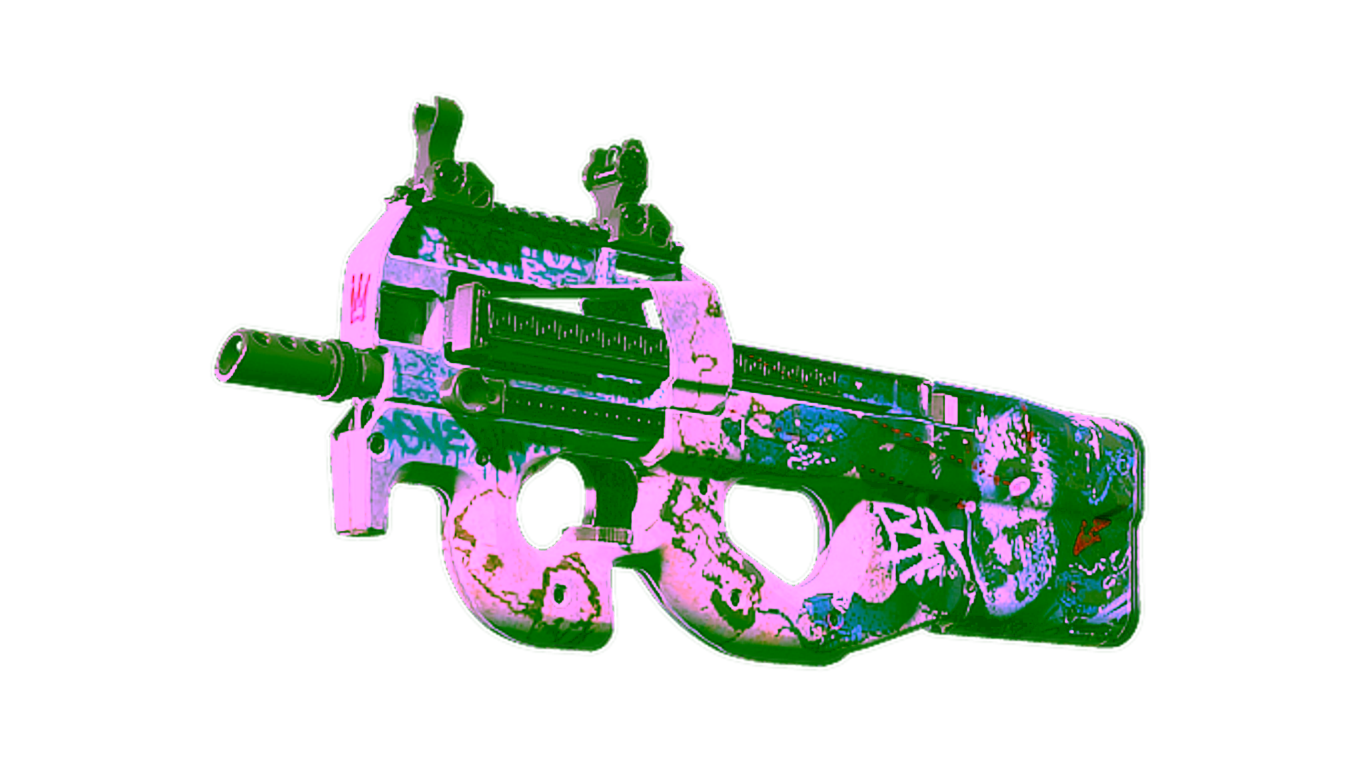 Display for P90 | Deathgaze (Battle-Scarred)