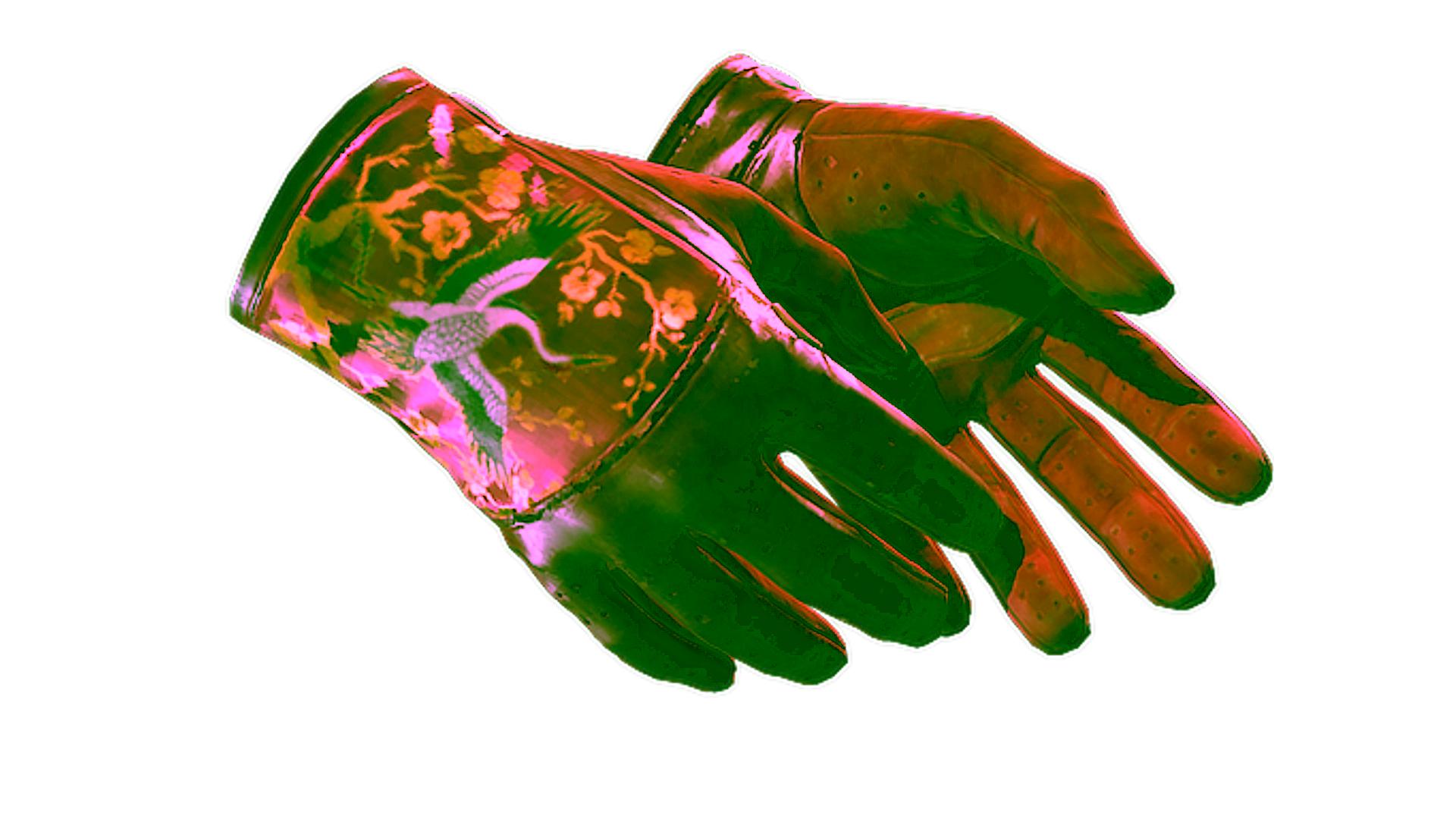 Exibição para ★ Driver Gloves | Brocade Crane (Well-Worn)