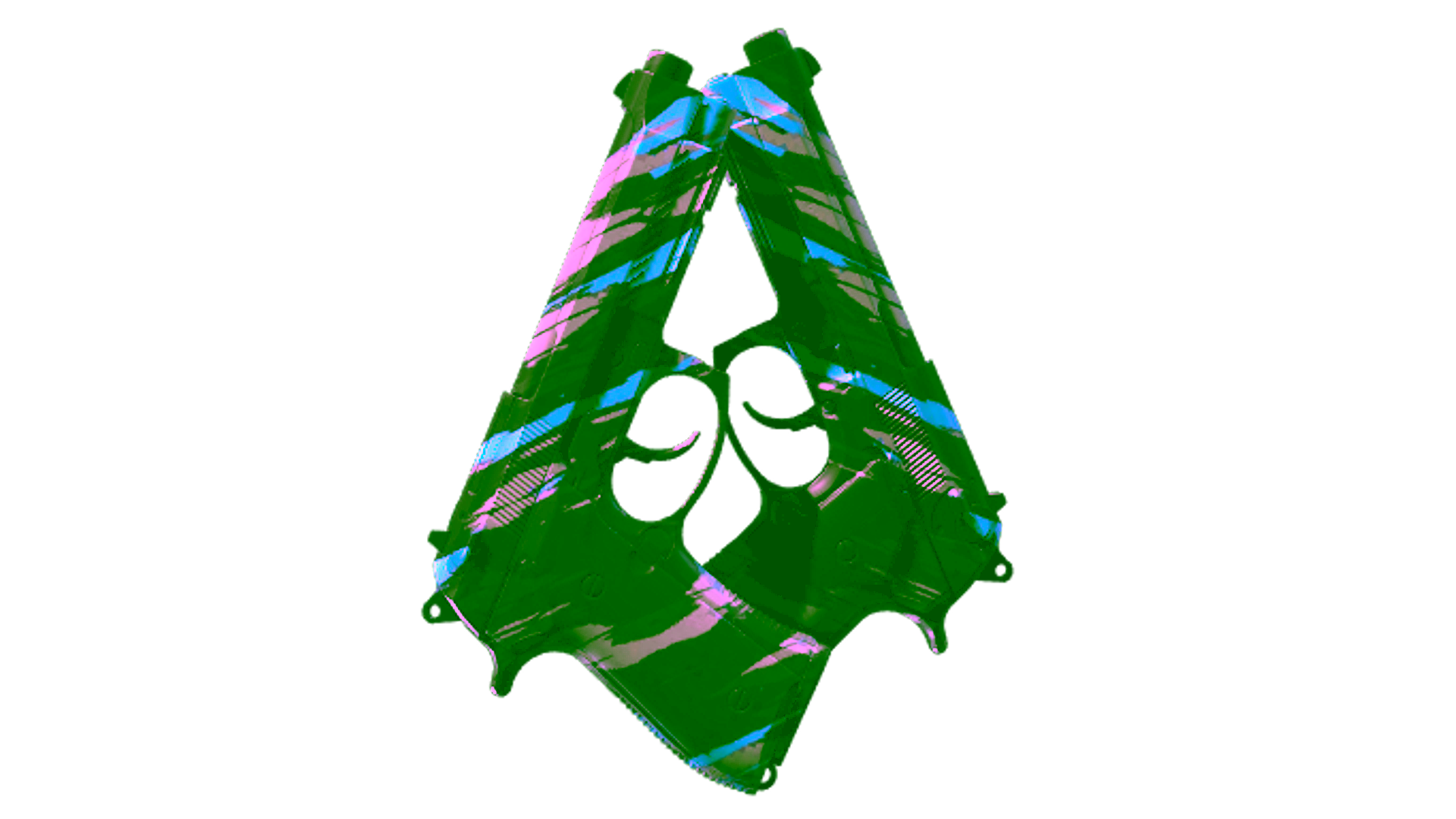 Display for StatTrak™ Dual Berettas | Shred (Minimal Wear)