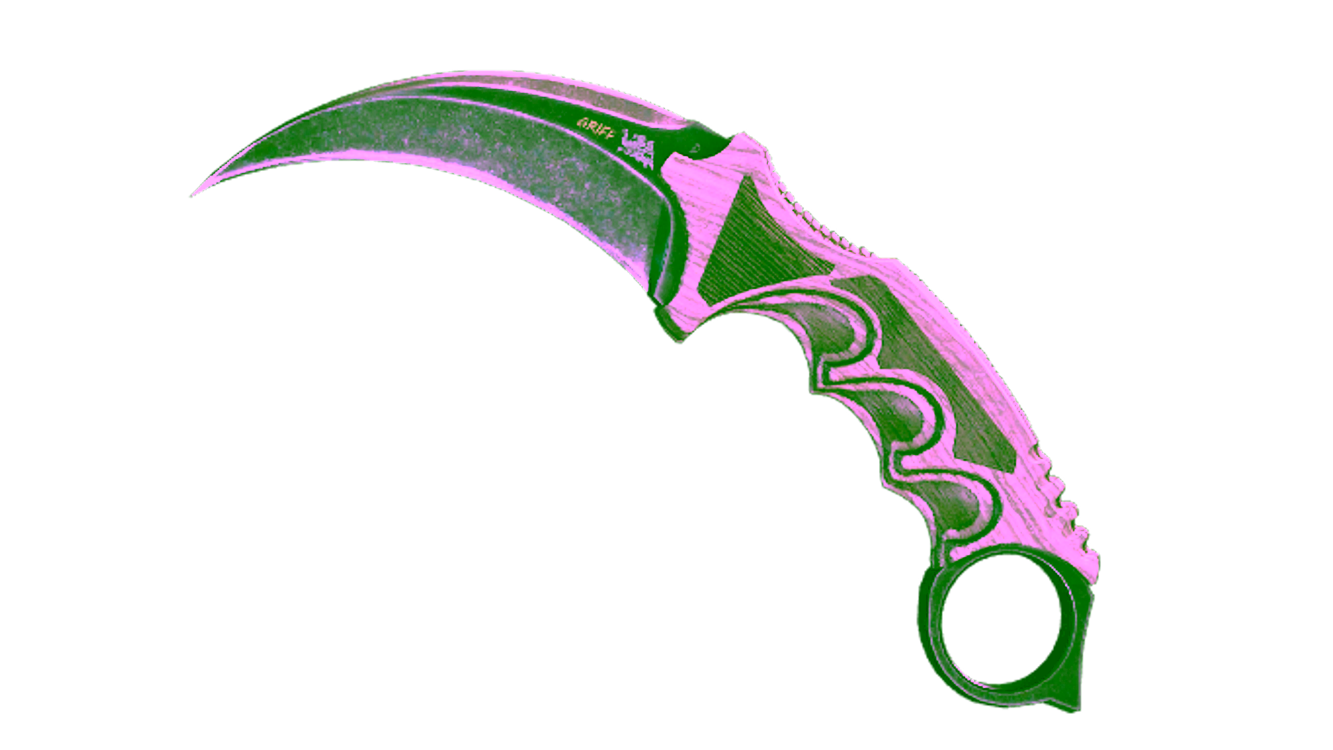 Affichage pour ★ StatTrak™ Karambit | Black Laminate (Factory New)
