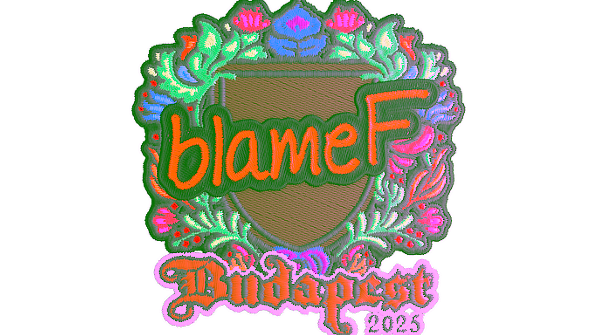 Display for Sticker | blameF (Embroidered) | Budapest 2025