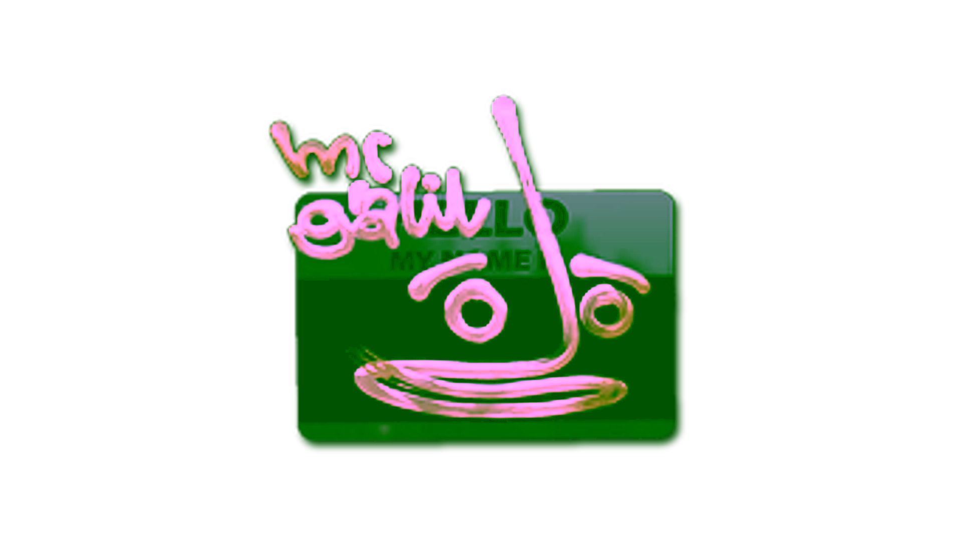 Display for Sticker | Hello Galil AR (Gold)