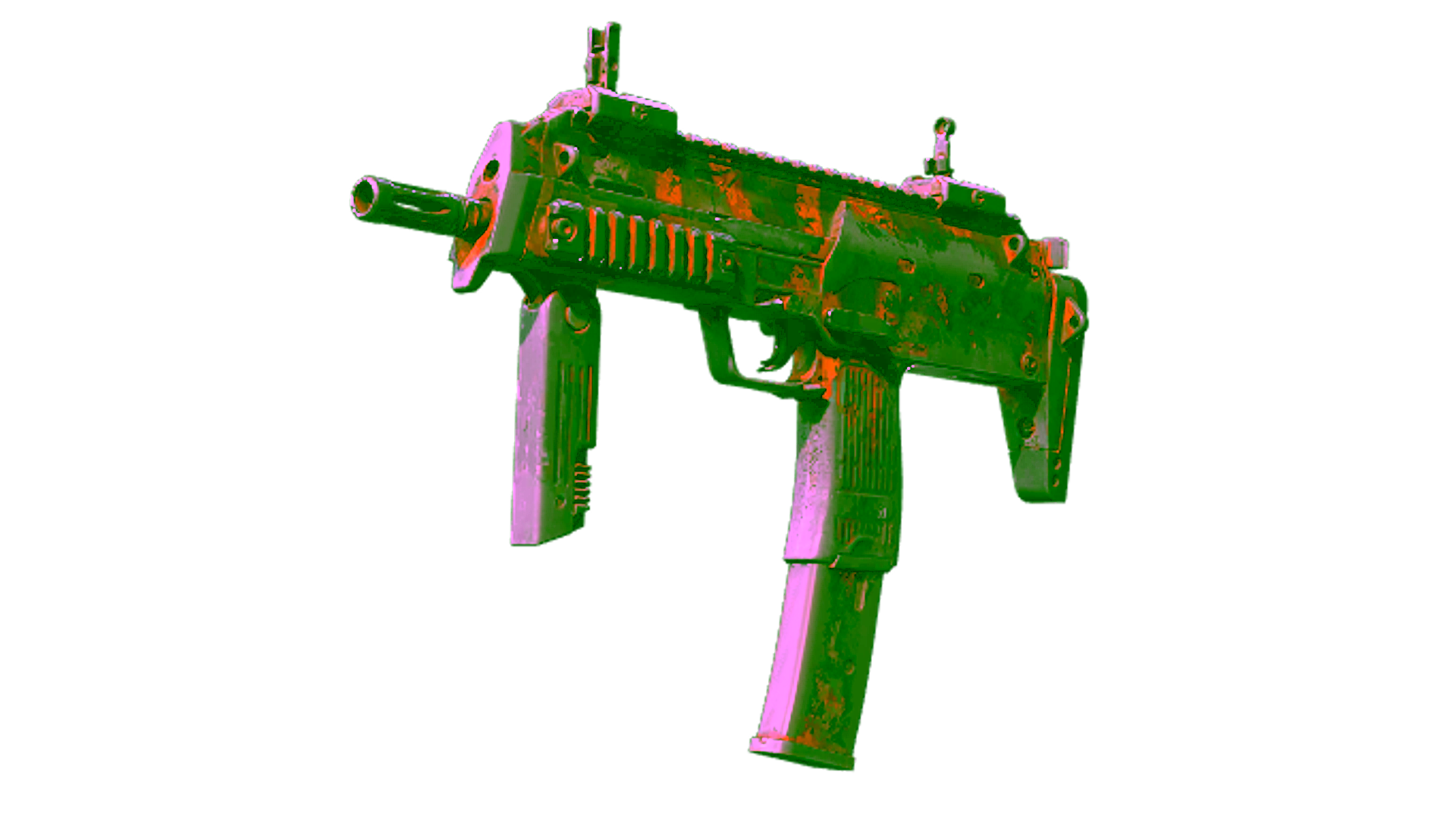 Visar för MP7 | Orange Peel (Battle-Scarred)