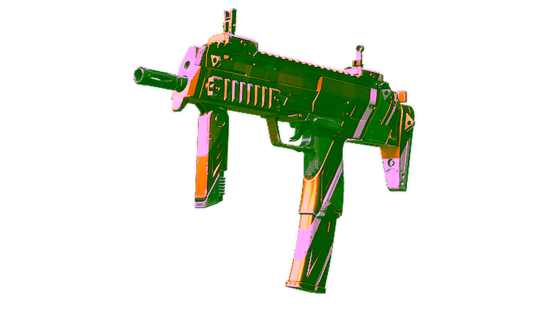 Display for Souvenir MP7 | Amberline (Well-Worn)