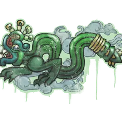 Sealed Graffiti Fire Serpent