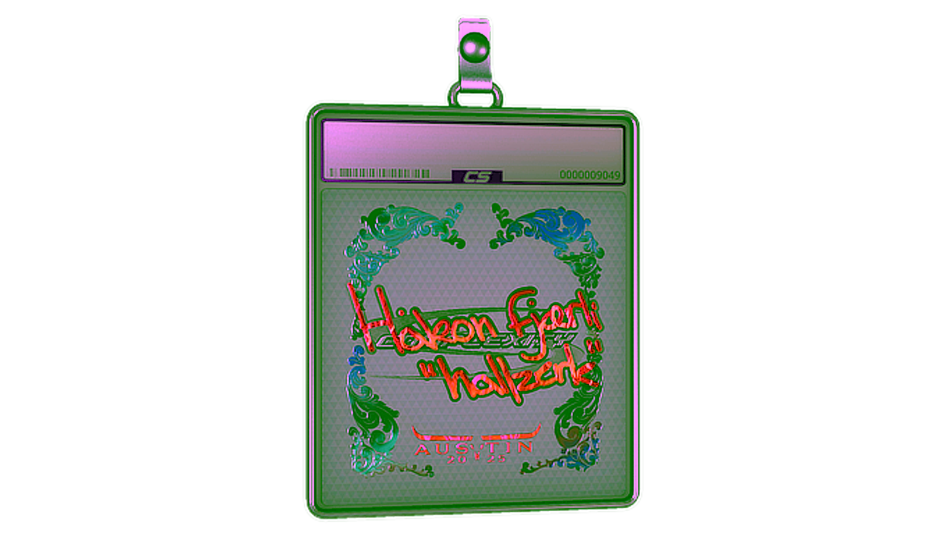 Display for Sticker Slab | hallzerk (Holo) | Austin 2025