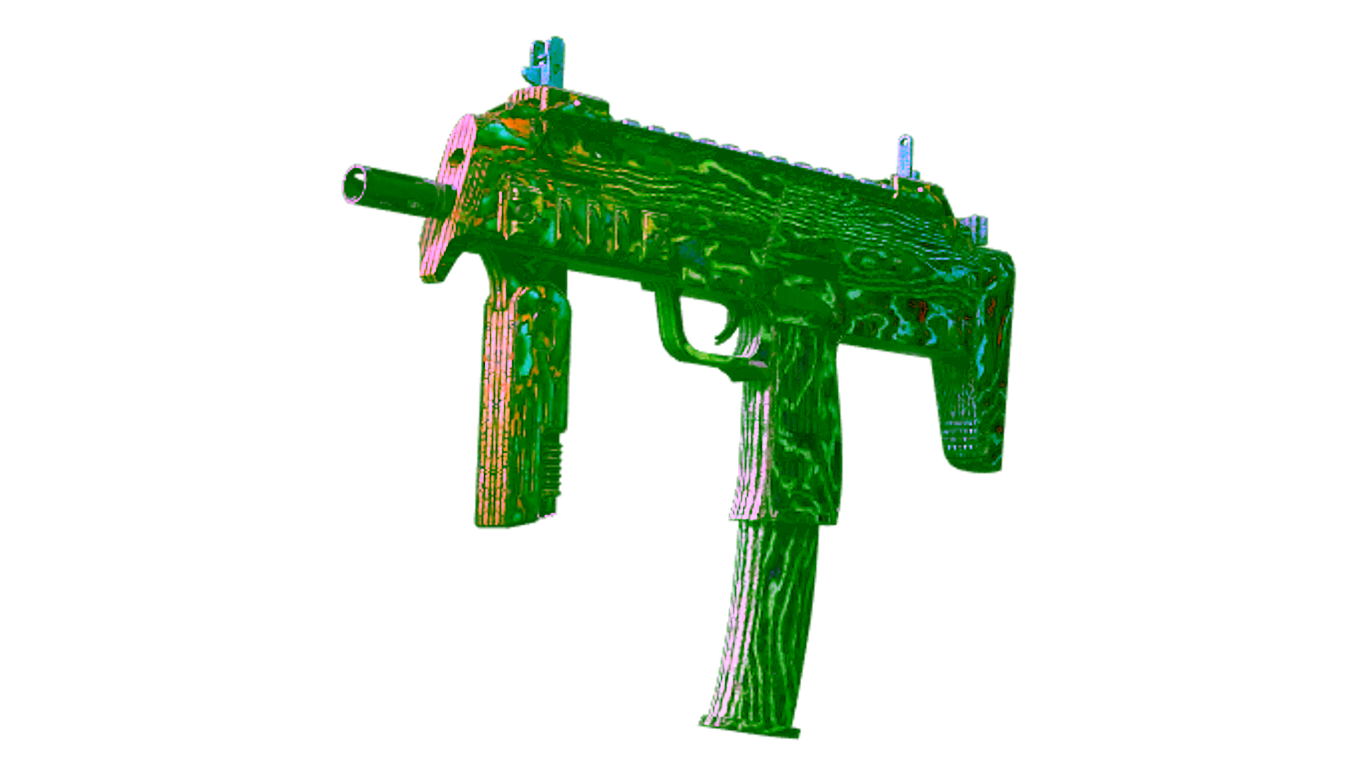 StatTrak™ MP7 | Neon Ply (Battle-Scarred) için görüntü