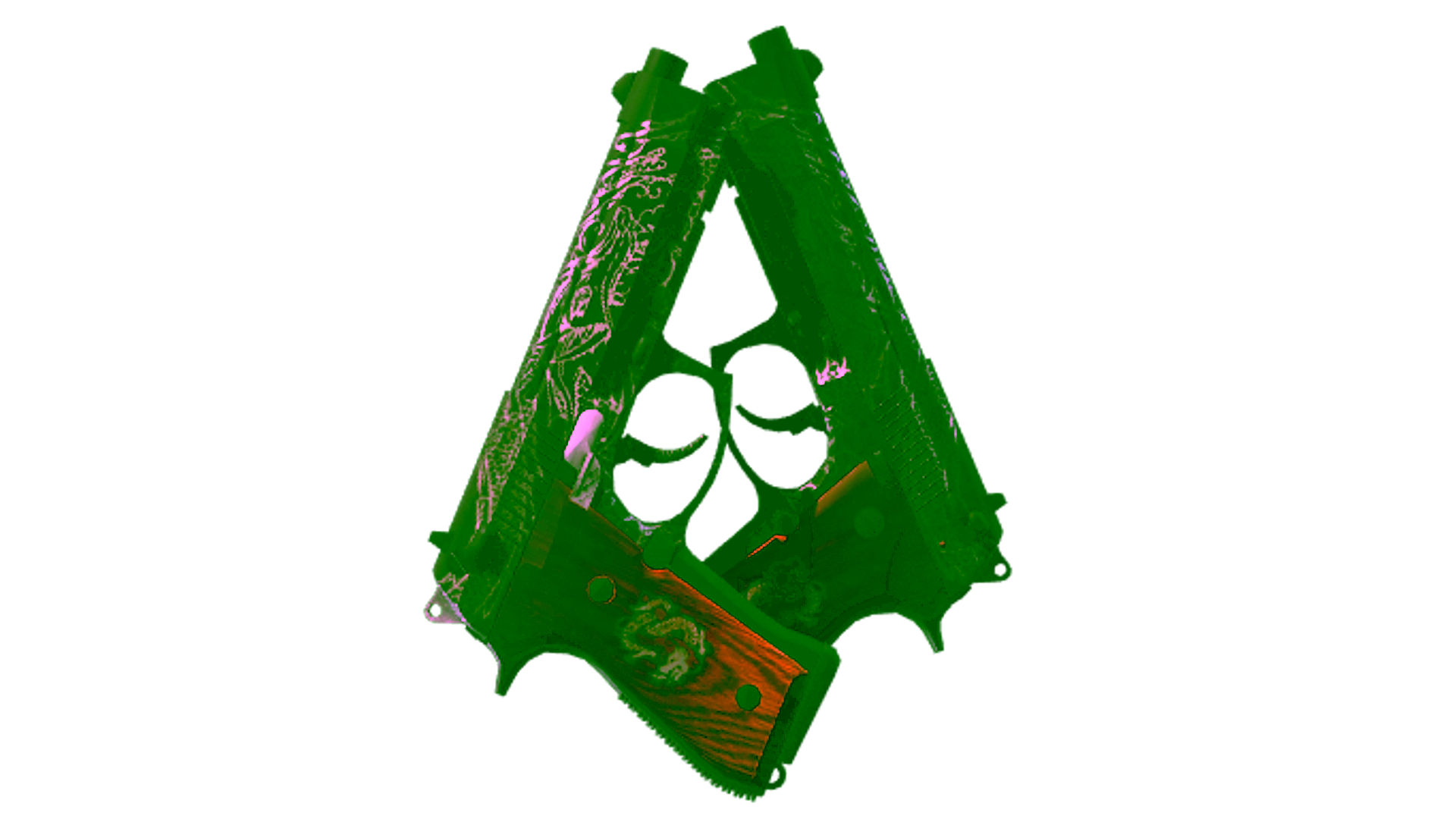 Display for StatTrak™ Dual Berettas | Dualing Dragons (Minimal Wear)