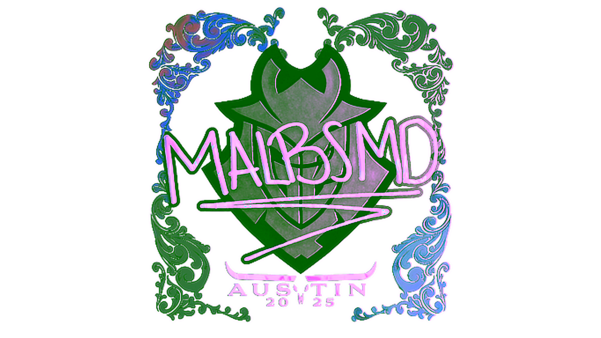 Display for Sticker | malbsMd (Holo) | Austin 2025