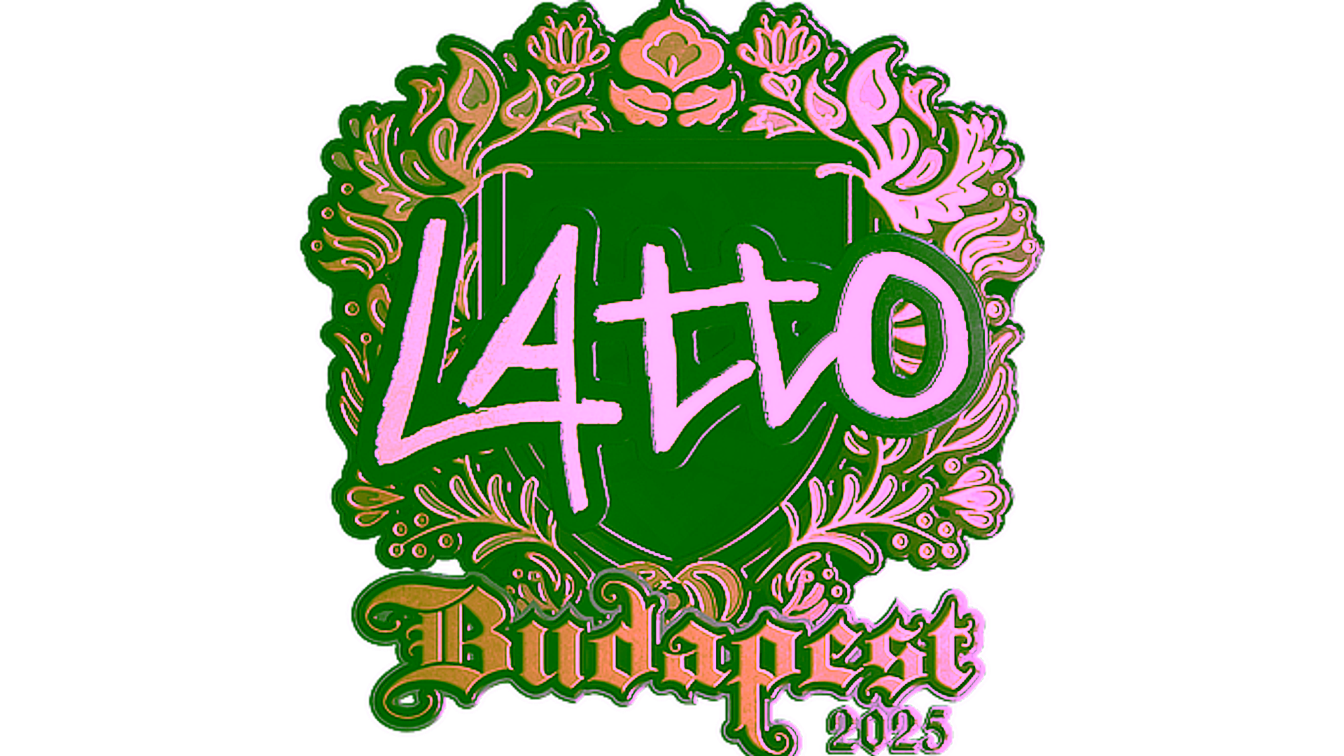 Display for Sticker | latto (Gold) | Budapest 2025