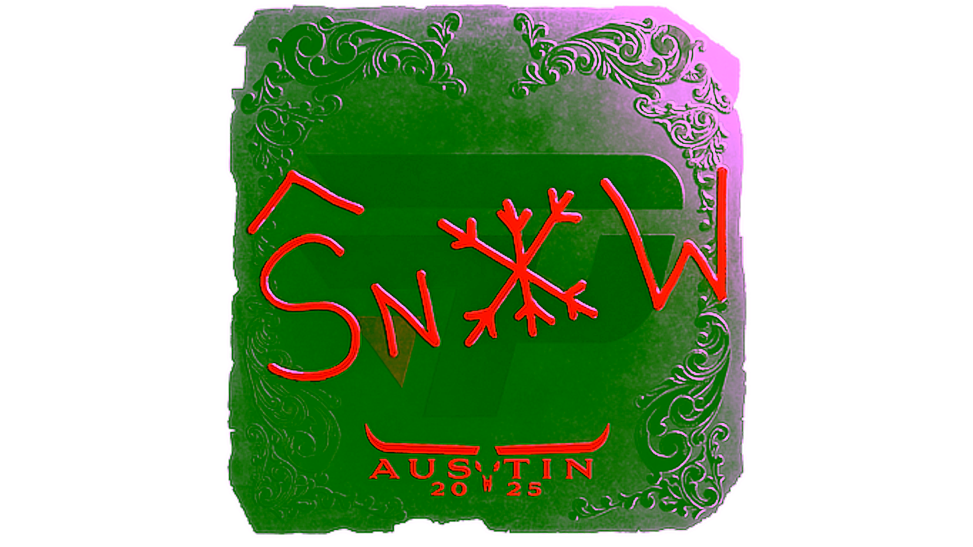 Rodyti Sticker | snow (Foil) | Austin 2025