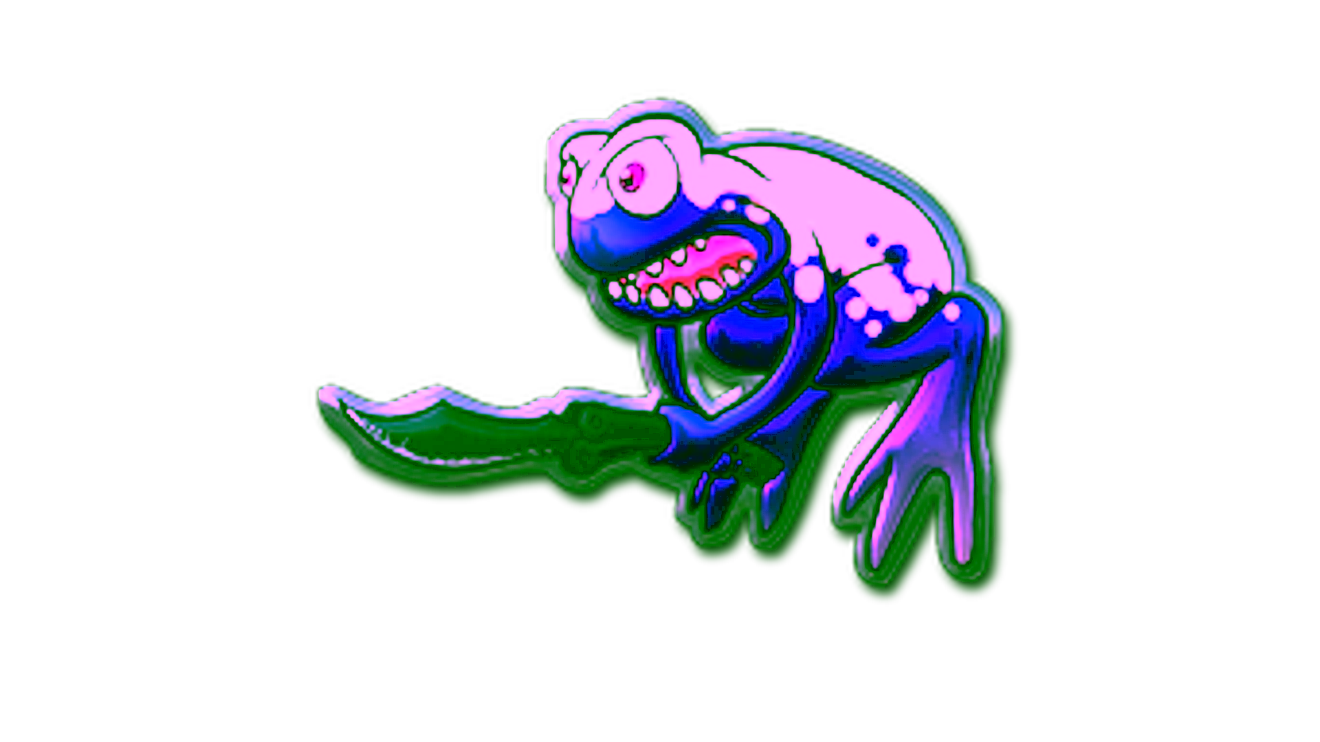 Display for Sticker | Ultraviolet Poison Frog (Foil)