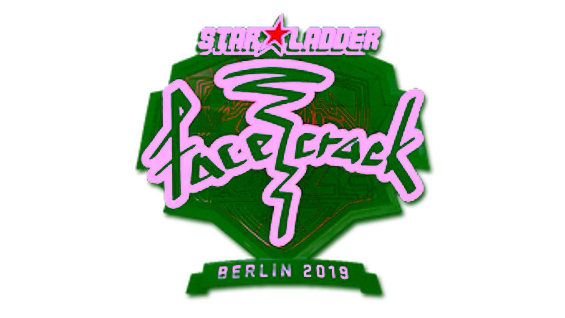 Display for Sticker | facecrack (Foil) | Berlin 2019